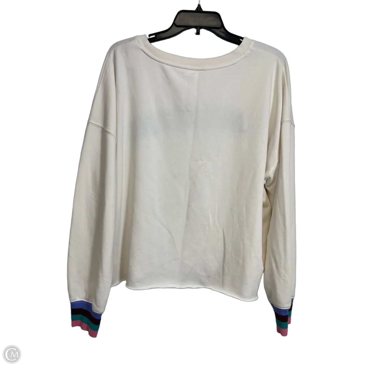 Top Long Sleeve By Clothes Mentor In Ivory, Size: L