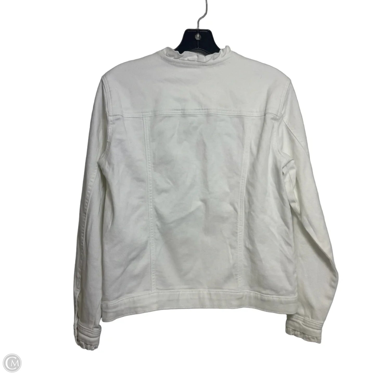Jacket Denim By Clothes Mentor In White, Size: S