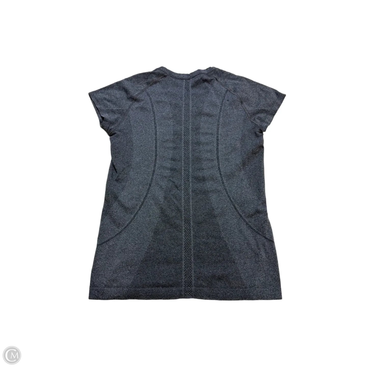 Athletic Top Short Sleeve By Lululemon In Grey, Size: M