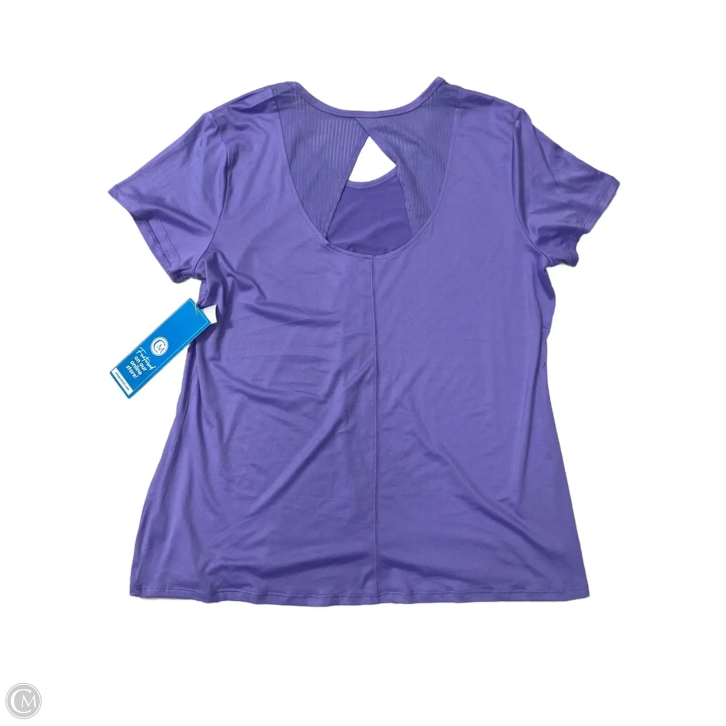 Athletic Top Short Sleeve By Bcg In Purple, Size: Xl