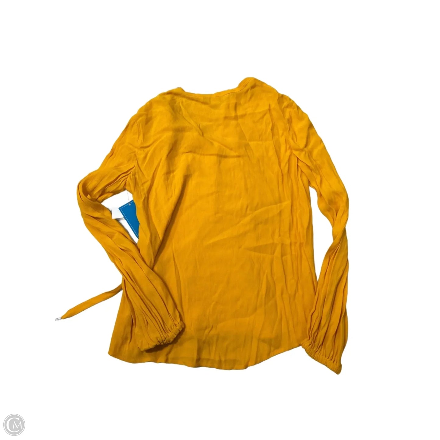 Top Long Sleeve Designer By Diane Von Furstenberg In Yellow, Size: M