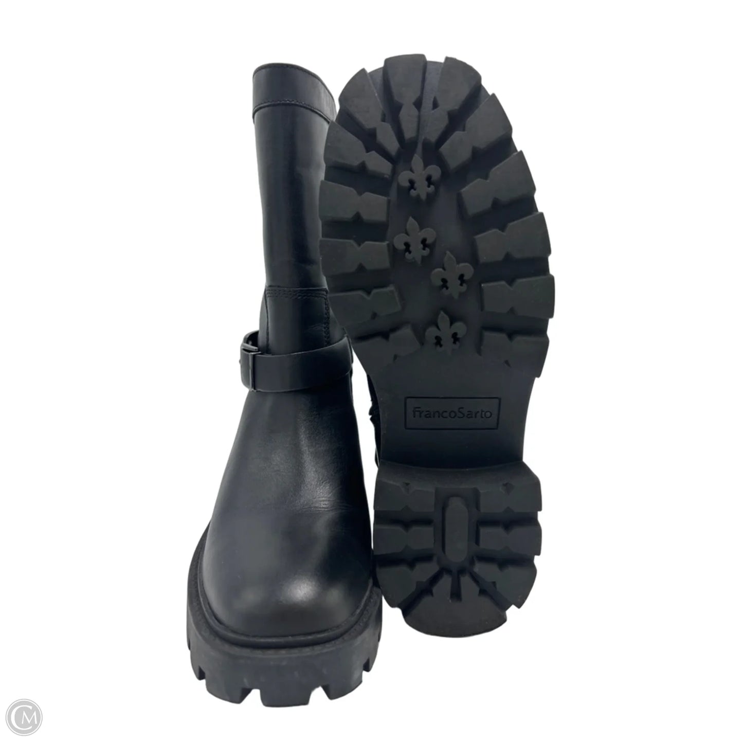 Boots Mid-calf Flats By Franco Sarto In Black, Size: 7.5
