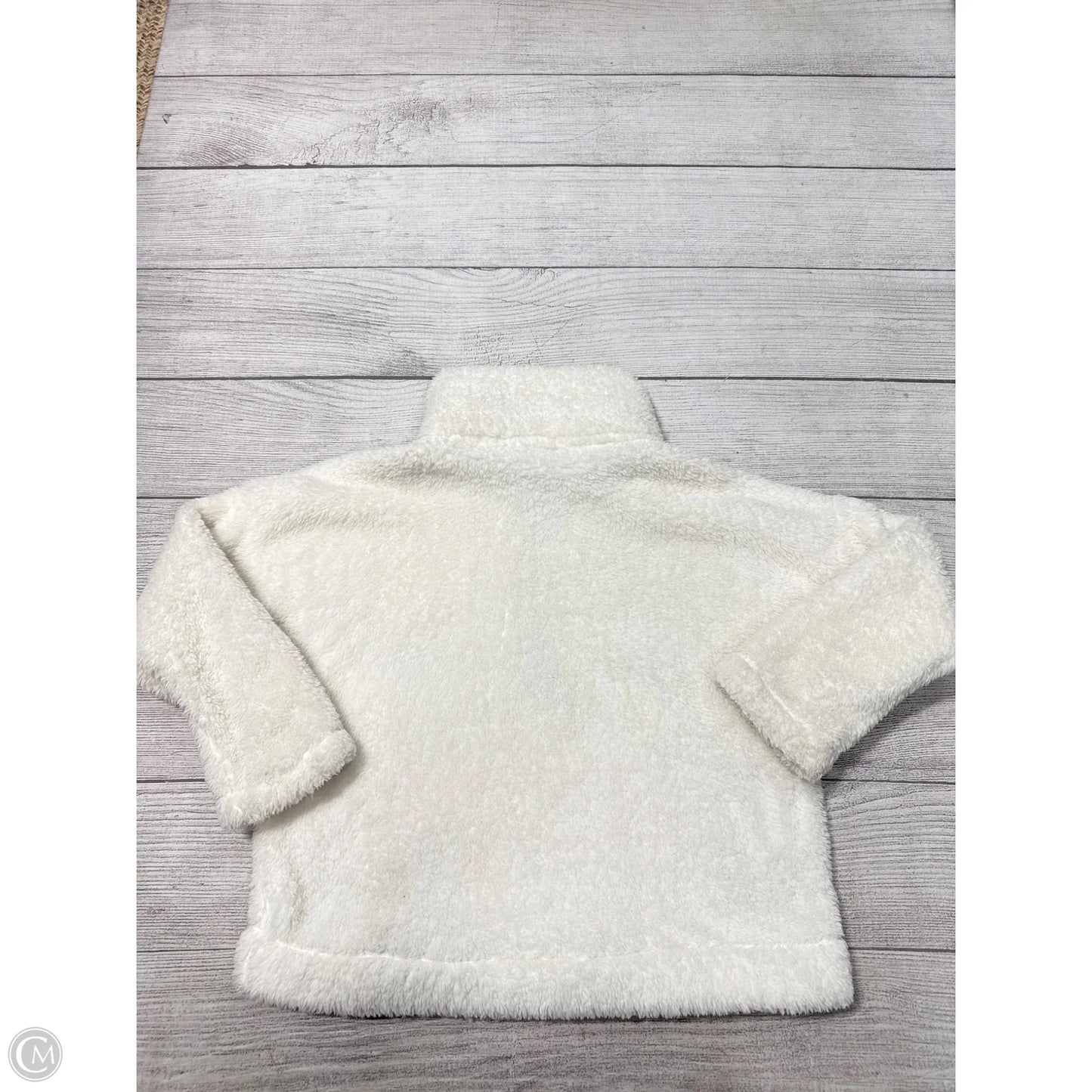 Jacket 1/2 Zip Sherpa By Tommy Hilfiger In White, Size: L