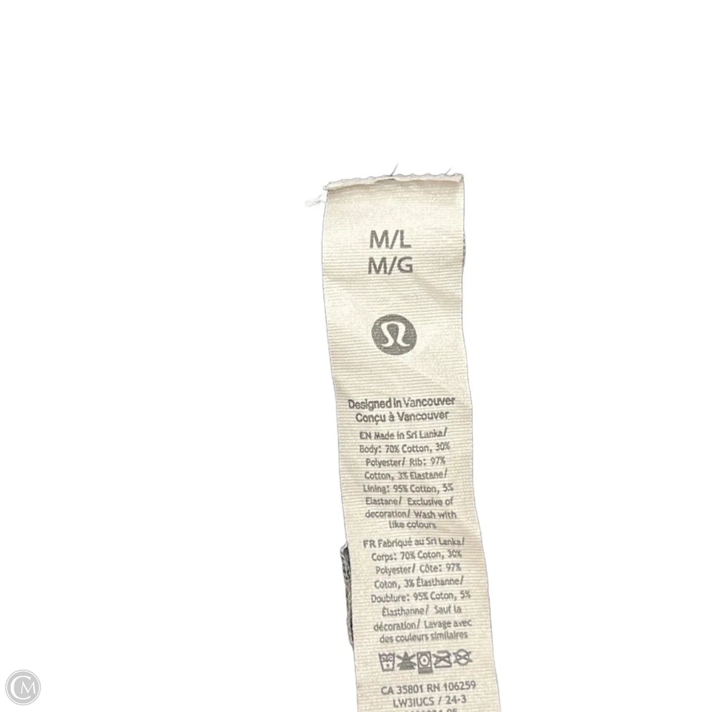 Athletic Sweatshirt Hoodie By Lululemon In Black, Size: M