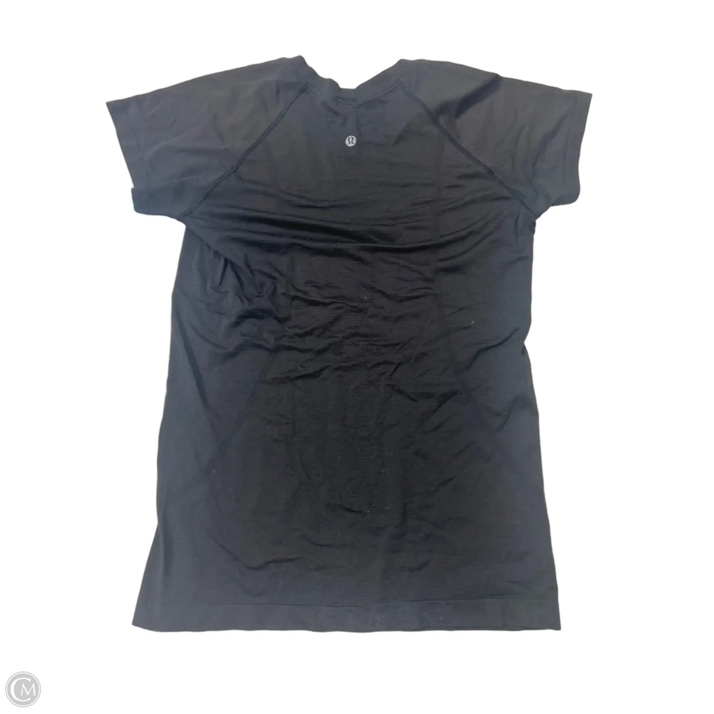 Athletic Top Short Sleeve By Lululemon In Black, Size: M