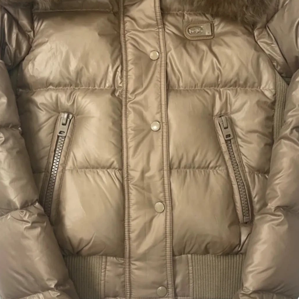 Coach Shearling Puffer Designer Coat, Size: XXS (00)