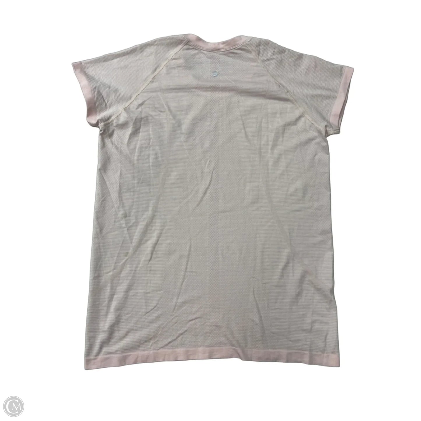 Athletic Top Short Sleeve By Lululemon In Pink, Size: L