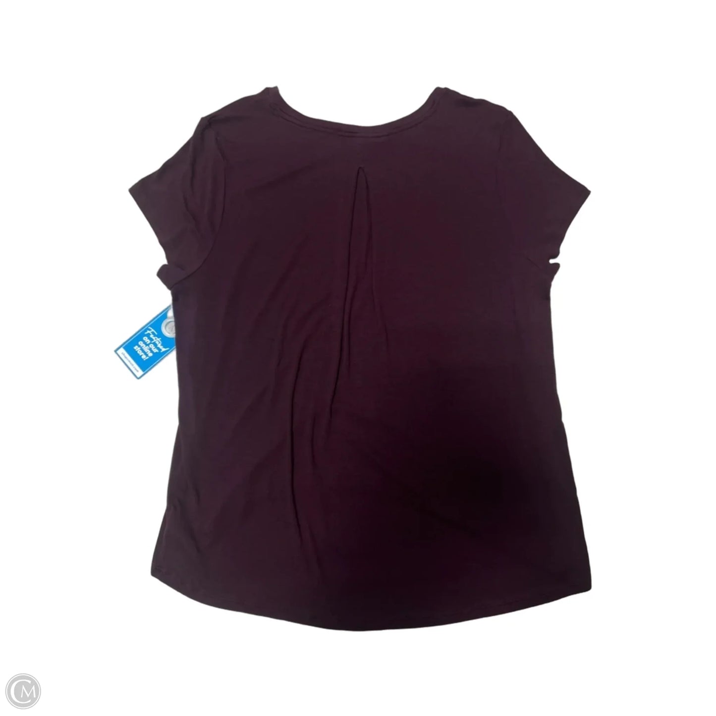 Athletic Top Short Sleeve By Athleta In Maroon, Size: L