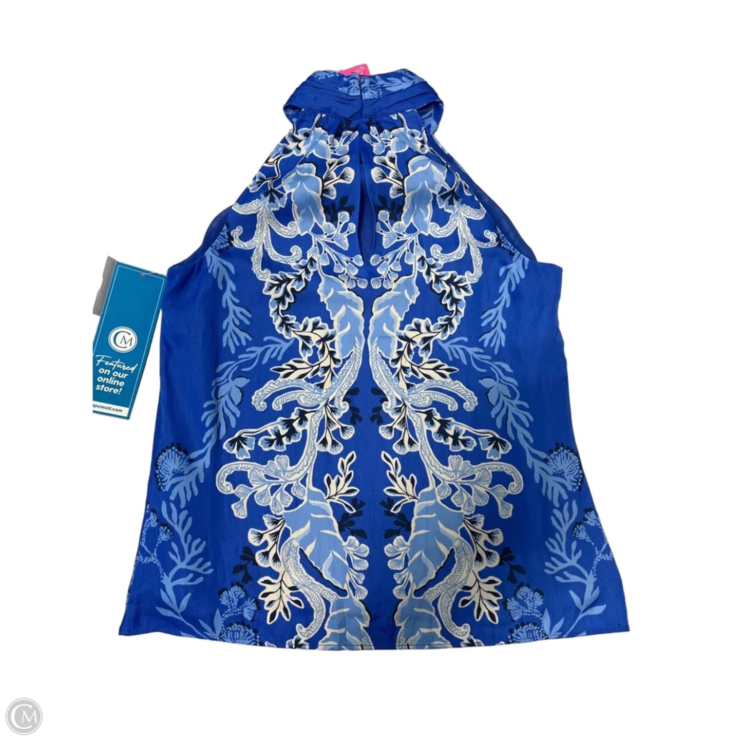 New! Top Sleeveless Designer By Lilly Pulitzer In Blue, Size: Xxs
