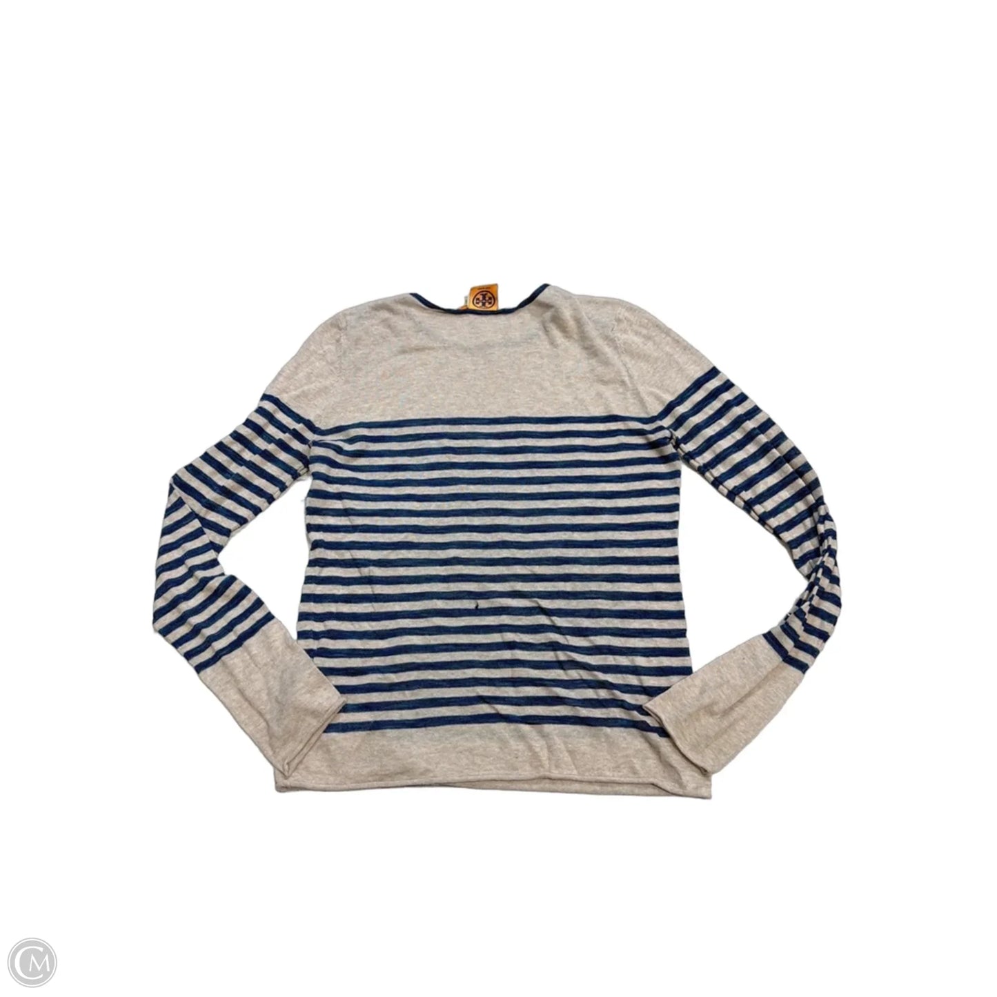 Sweater Designer By Tory Burch In Blue & Brown, Size: M