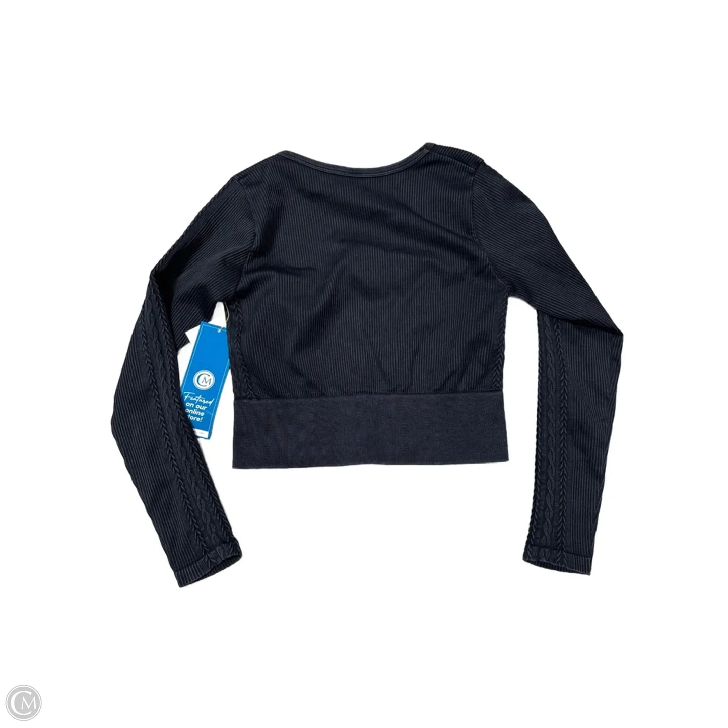 Athletic Top Long Sleeve Collar By Offline By Aerie In Black, Size: Xl