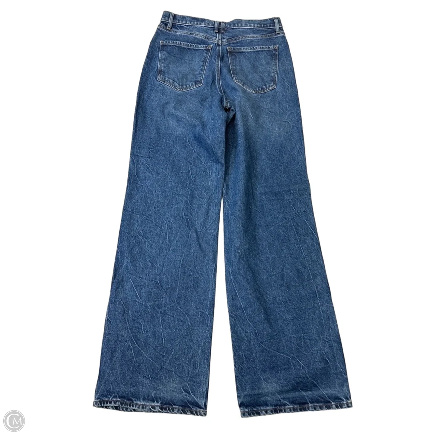 Jeans Wide Leg By Express In Blue Denim, Size: 8