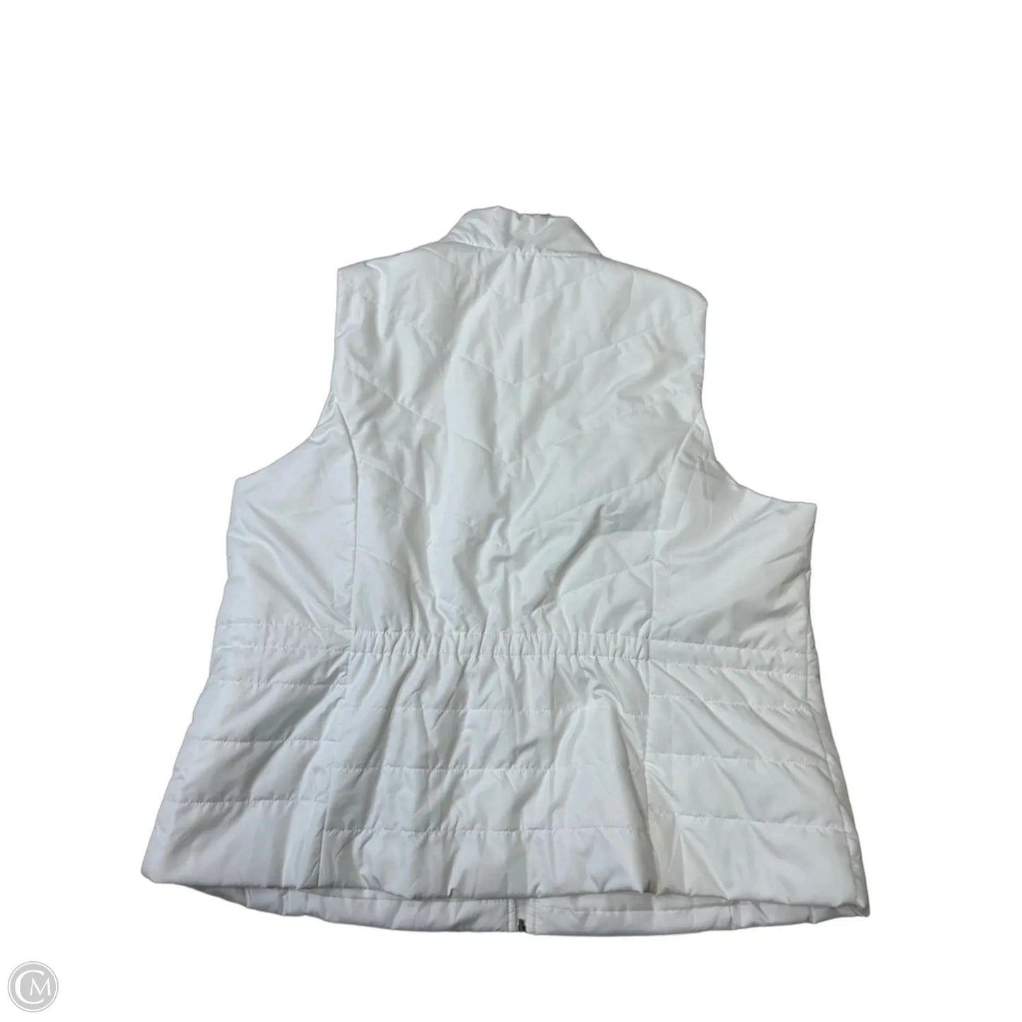 Vest Puffer & Quilted By Cj Banks In White, Size: 2x