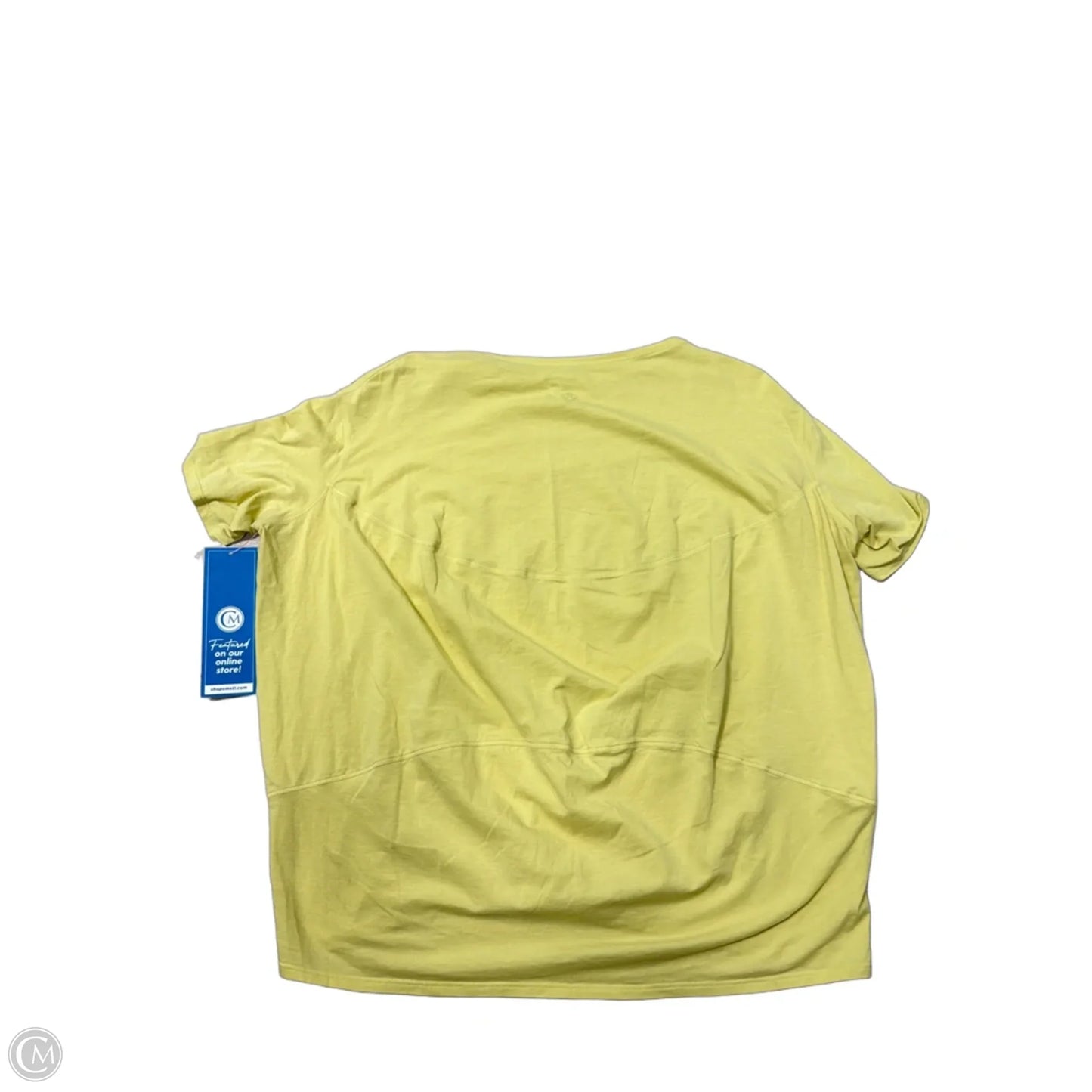 Athletic Top Short Sleeve By Lululemon In Yellow, Size: Xl