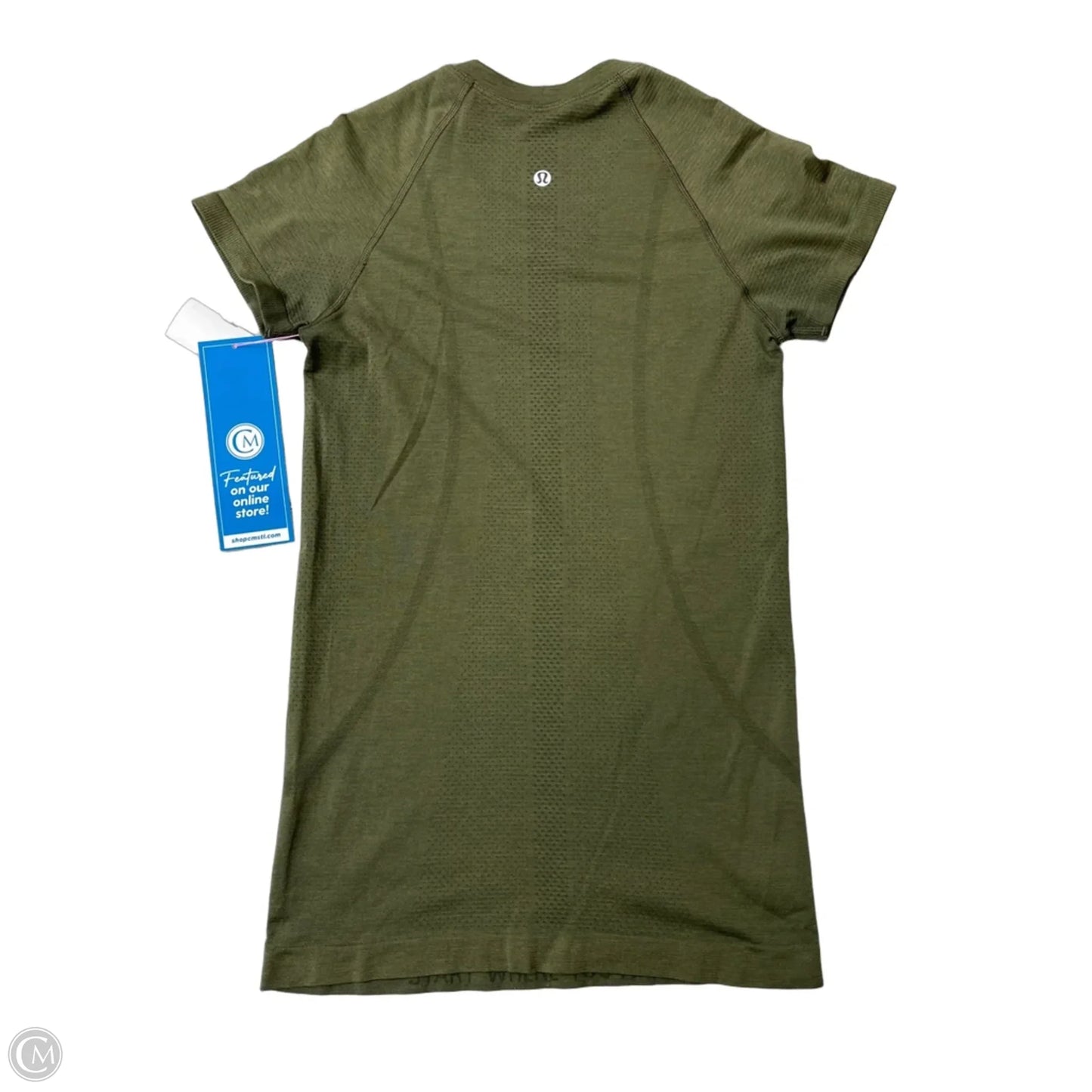 Athletic Top Short Sleeve By Lululemon In Green, Size: S