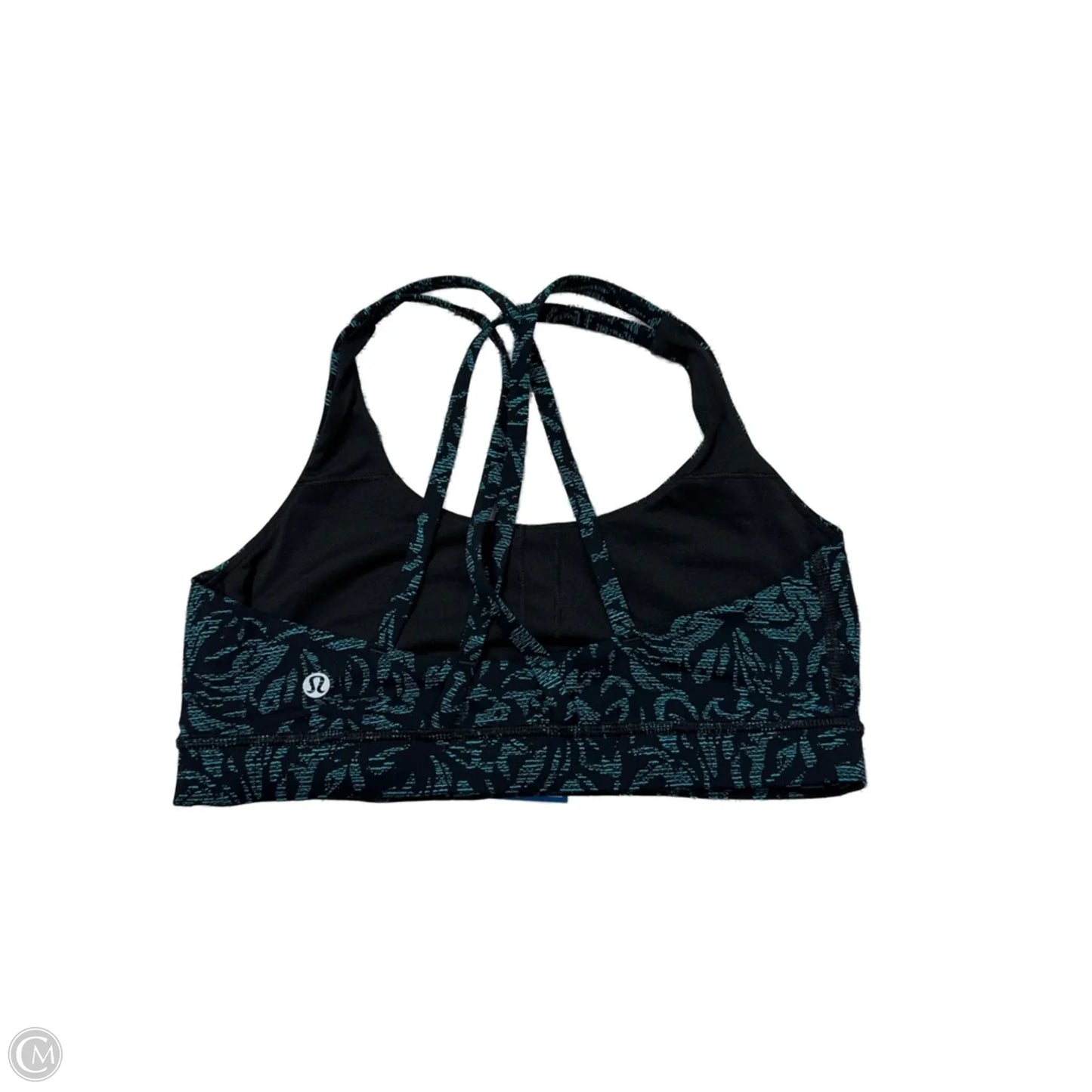 Athletic Bra By Lululemon In Black & Green, Size: 8