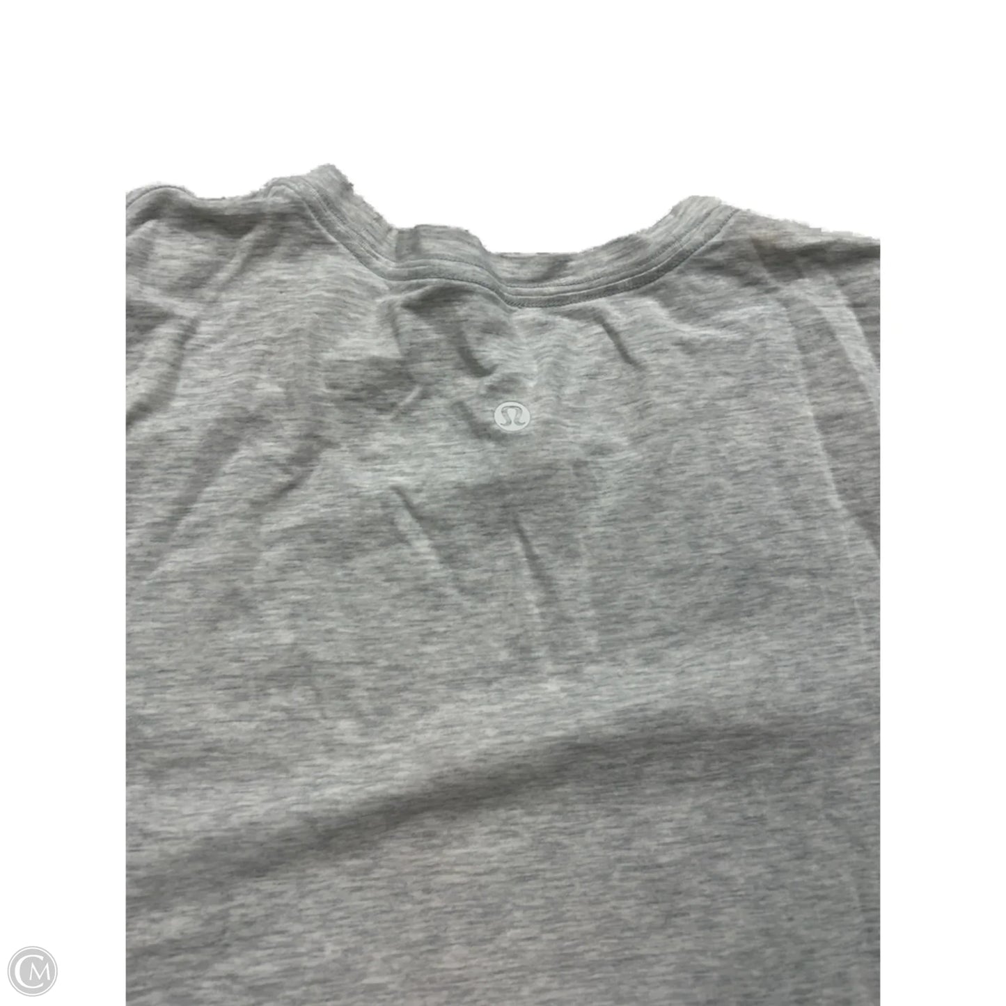 Athletic Top Short Sleeve By Lululemon In Grey, Size: 6