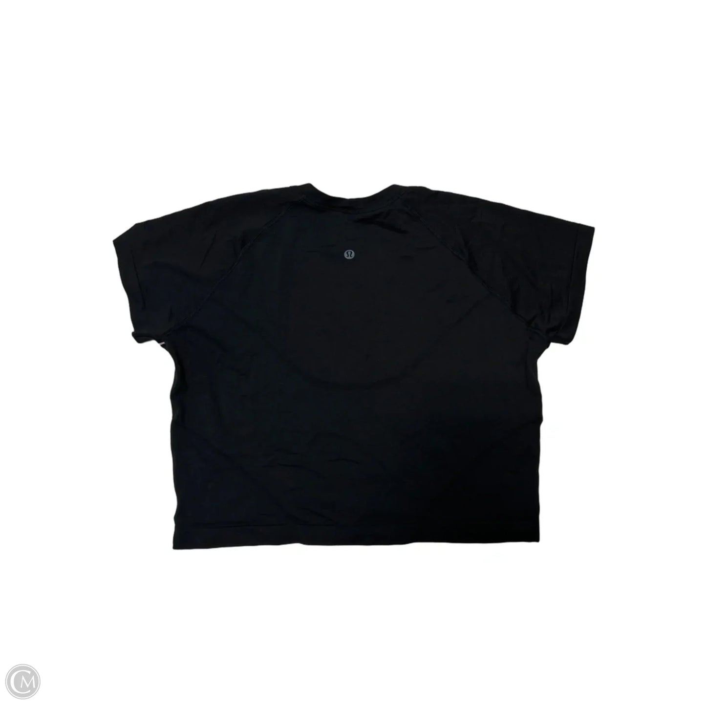 Athletic Top Short Sleeve By Lululemon In Black, Size: L