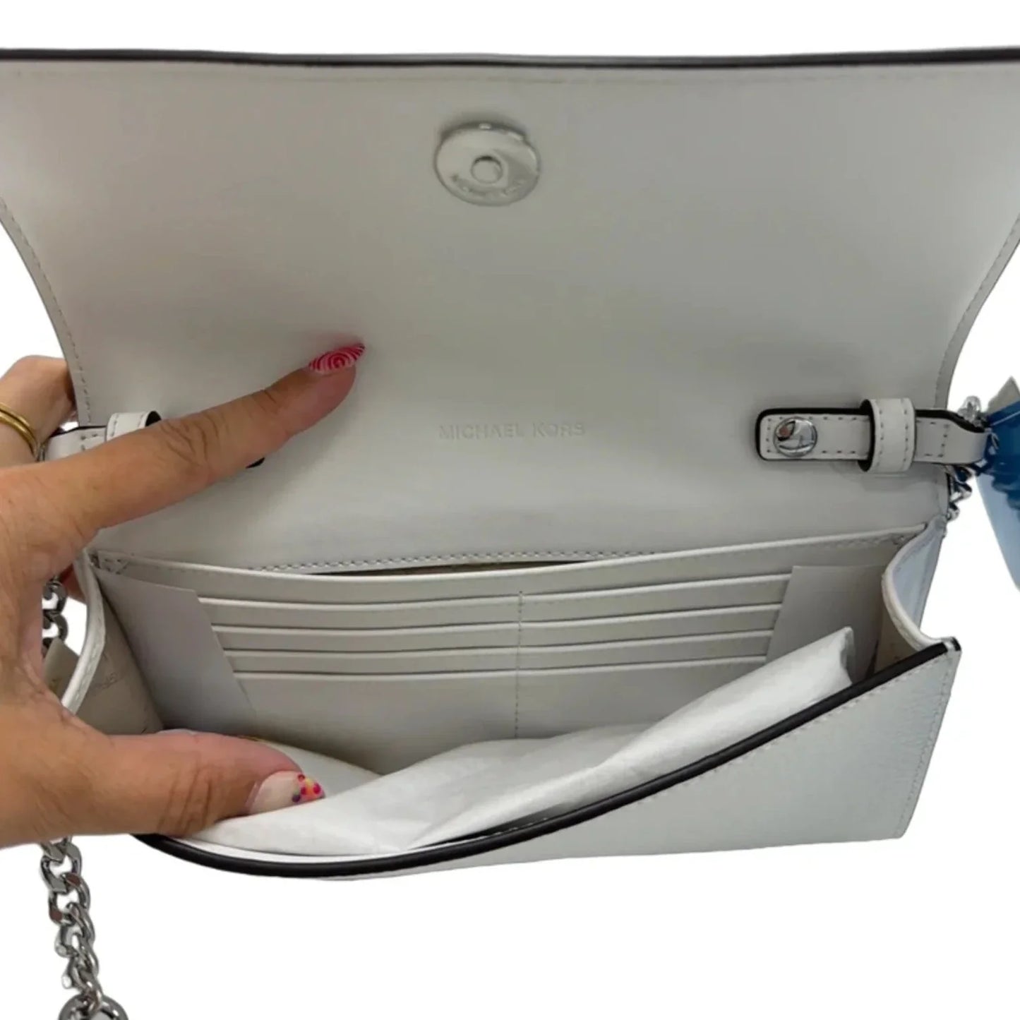 New! Michael Kors Carson Wallet on a Chain Designer Crossbody
