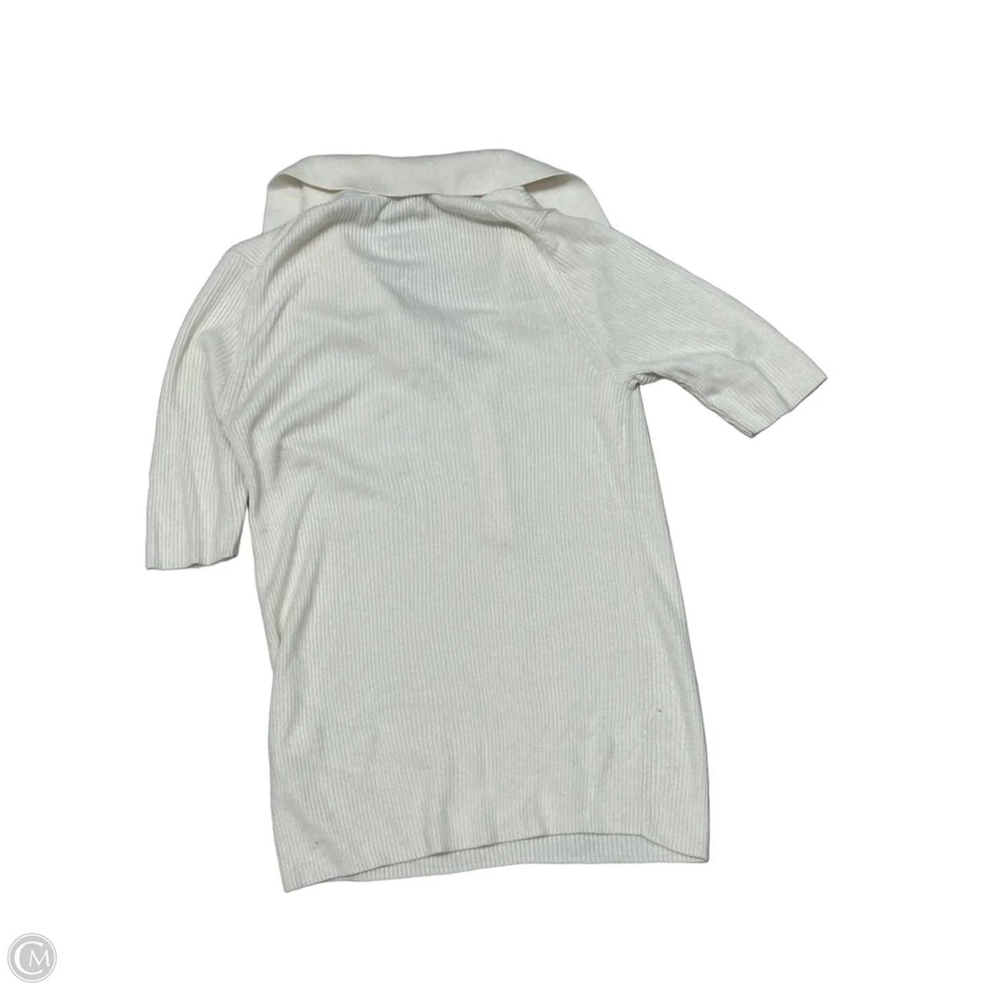 Top Short Sleeve By Banana Republic In Cream, Size: Xs