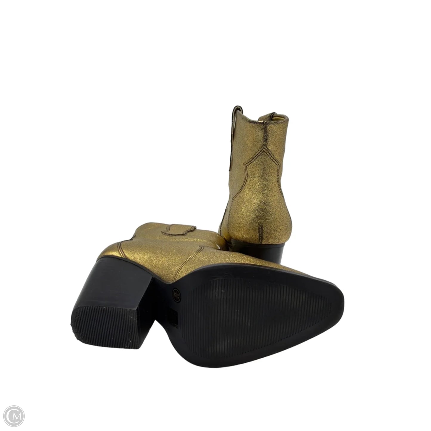 Boots Ankle Heels By Chinese Laundry In Gold, Size: 5.5