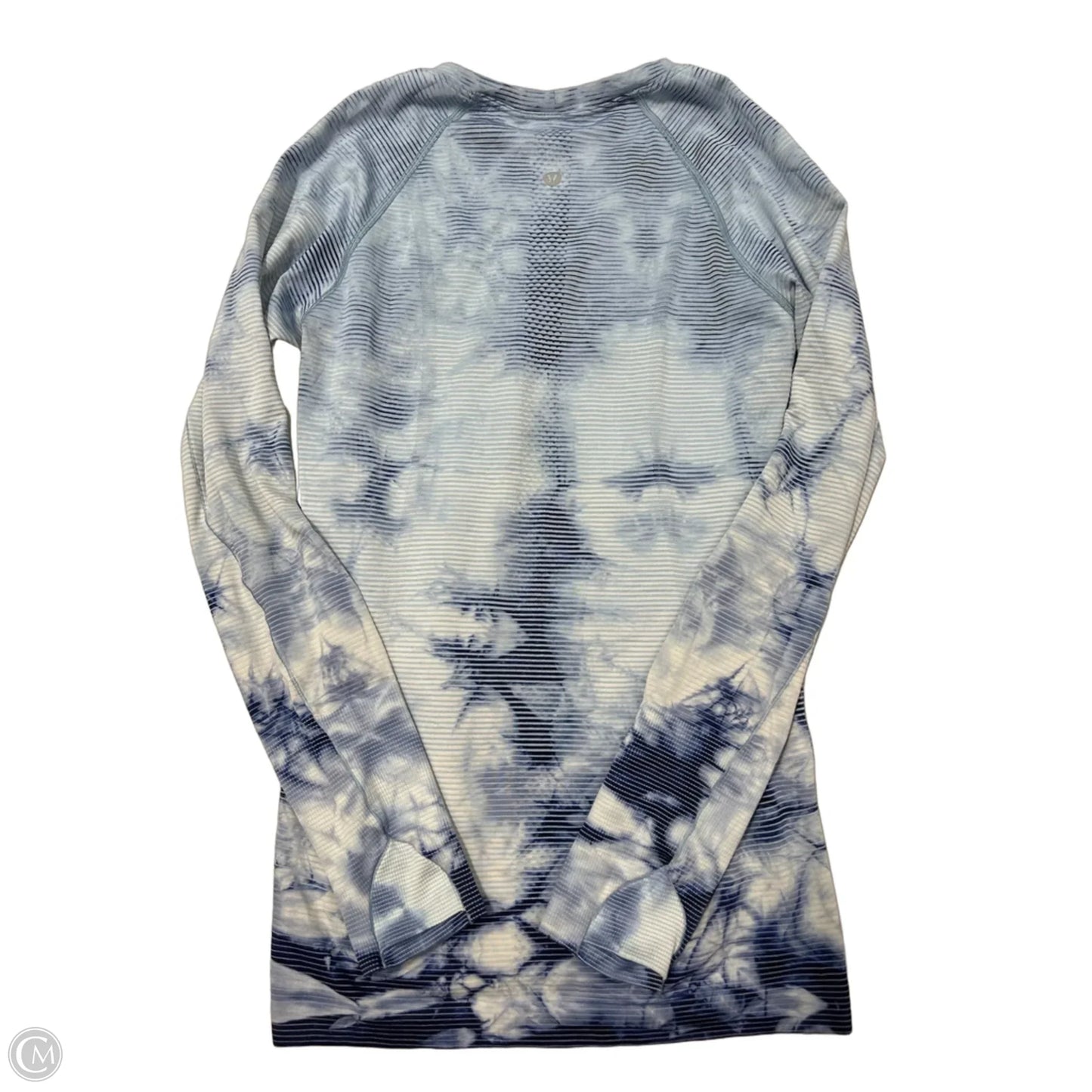 Athletic Top Long Sleeve Collar By Lululemon In Tie Dye Print, Size: M