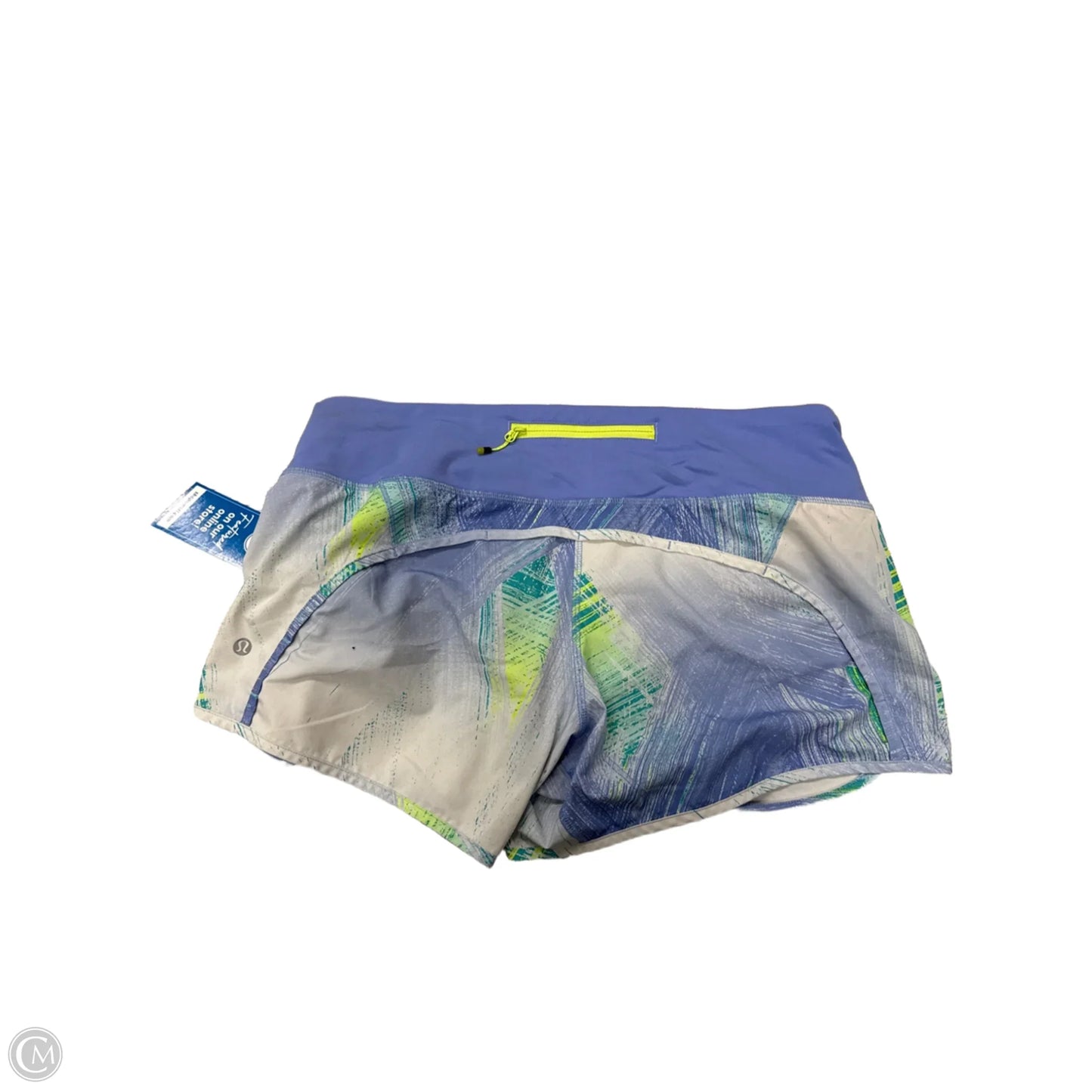 Athletic Shorts By Lululemon In Green & Purple, Size: M/8