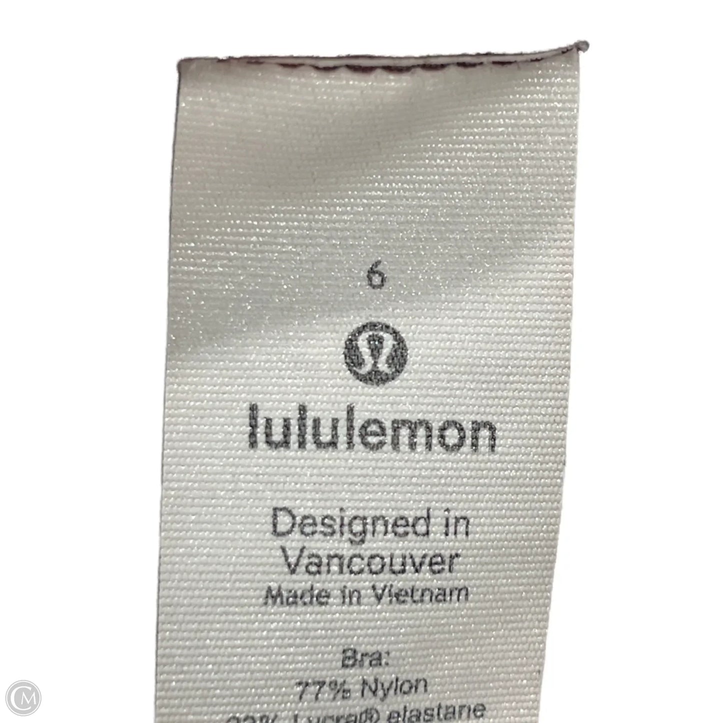 Athletic Bra By Lululemon In Maroon, Size: S