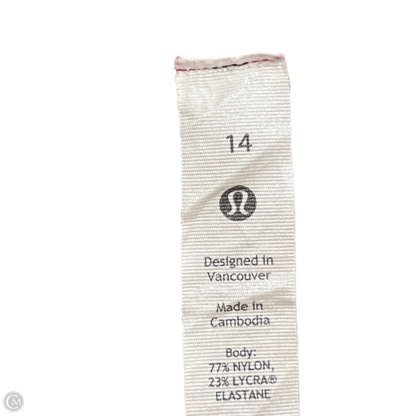 Athletic Shorts By Lululemon In Pink, Size: 14