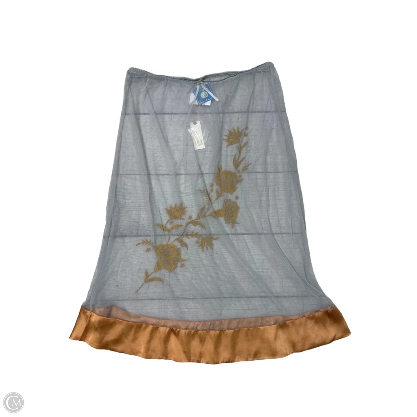 Skirt Maxi By Anthropologie In Gold & Grey, Size: L