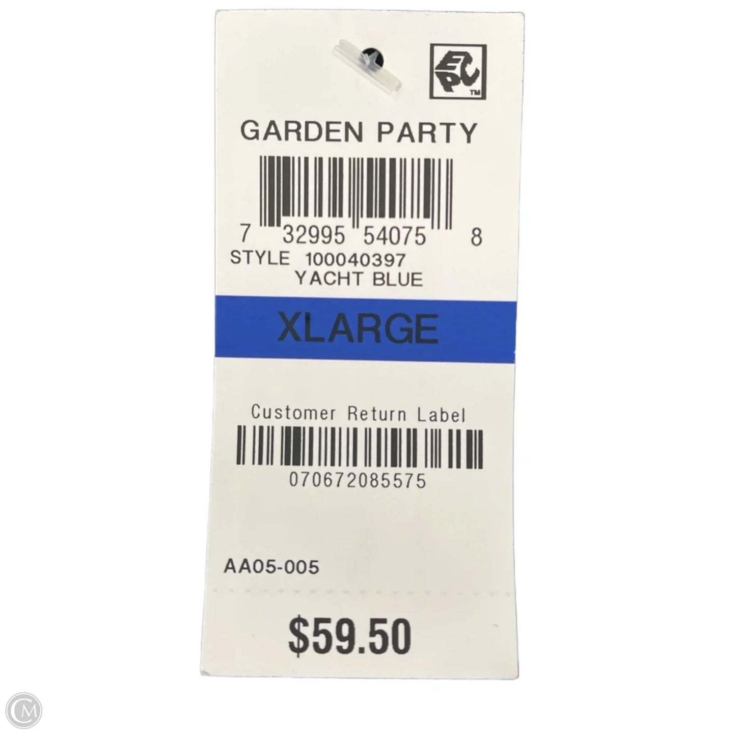 Top Sleeveless By Inc In Black & Blue, Size: Xl