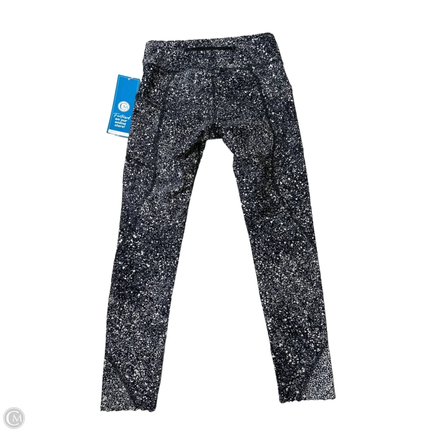 Athletic Leggings By Lululemon In Black & White, Size: S