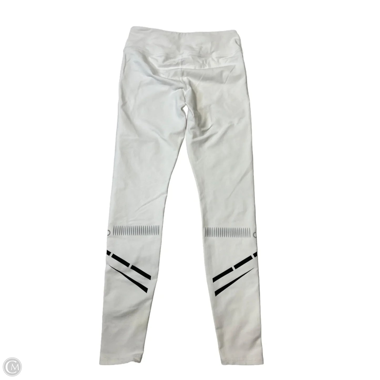 Athletic Leggings By Alo In Black & White, Size: S