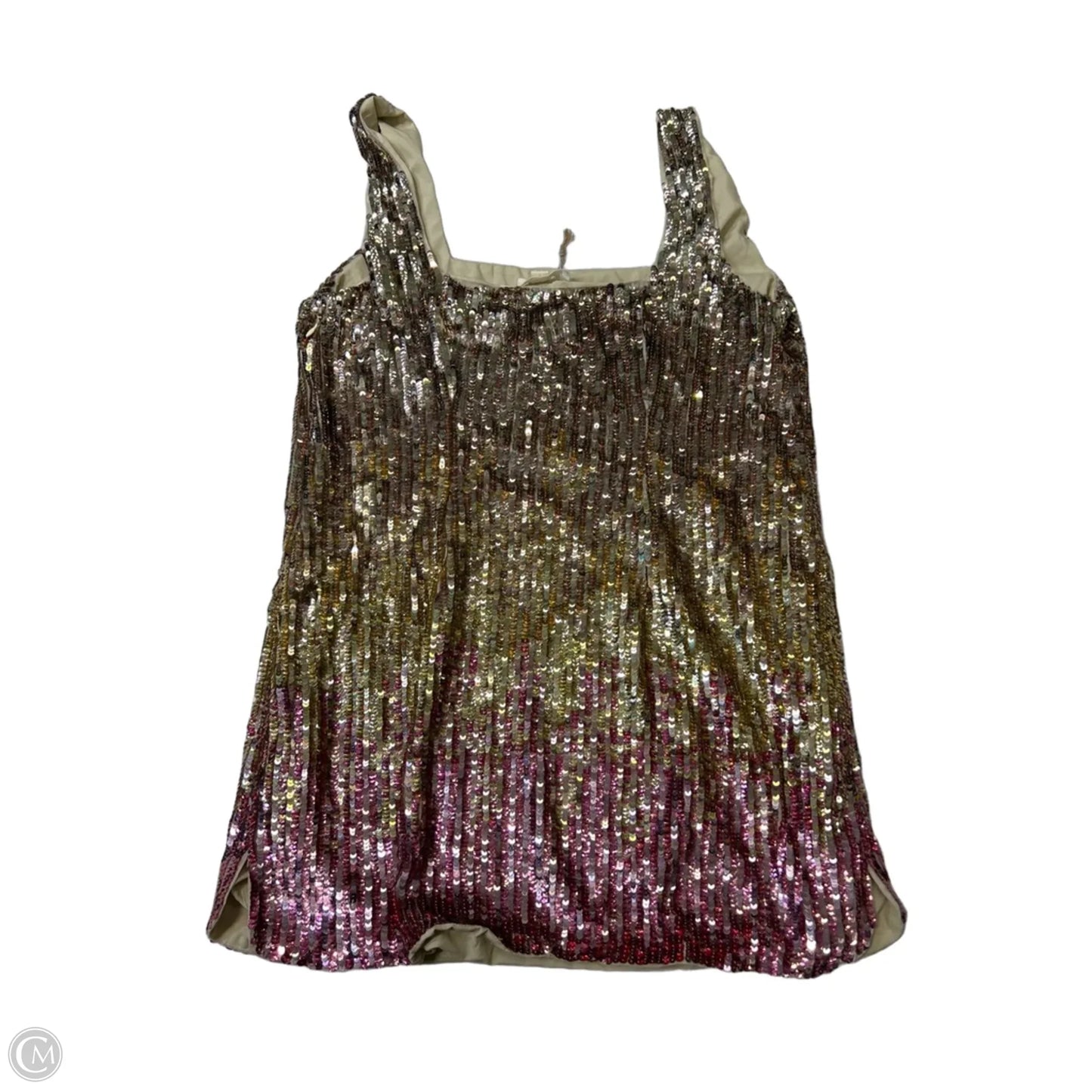 New! Dress Party Short By Letrueke In Gold & Pink, Size: L