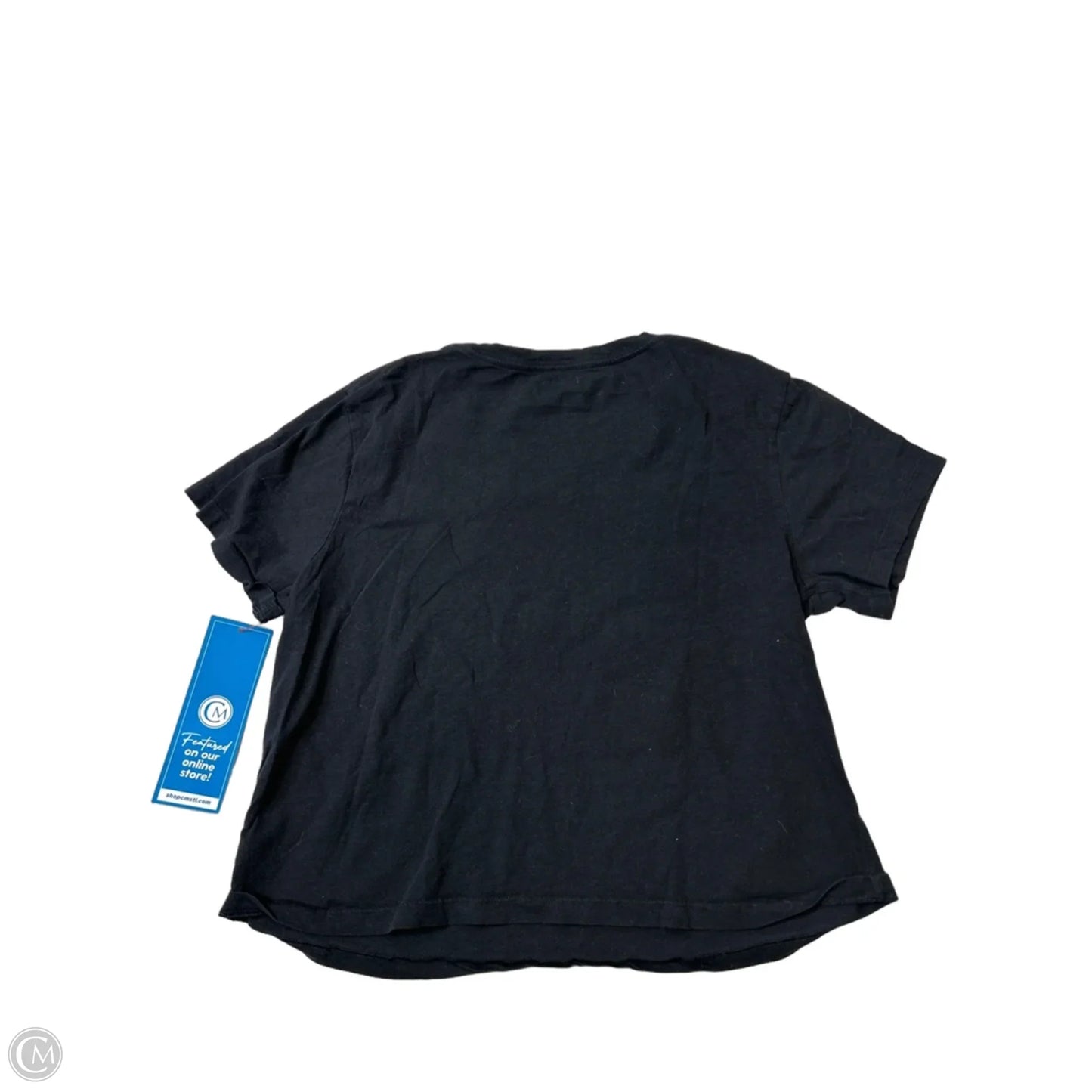 Athletic Top Short Sleeve By Athleta In Black, Size: L