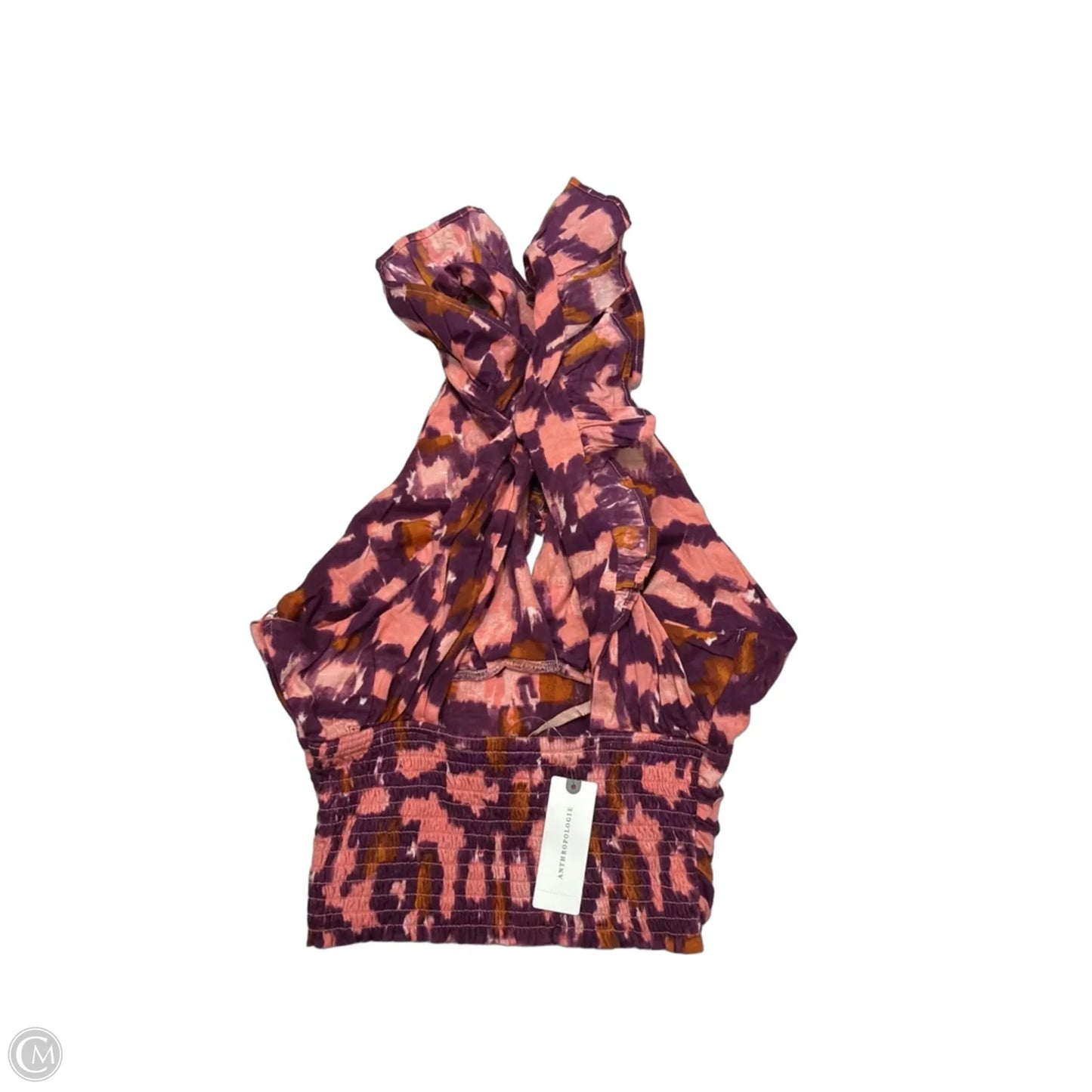 New! Top Sleeveless By Anthropologie In Orange & Purple, Size: Xxs