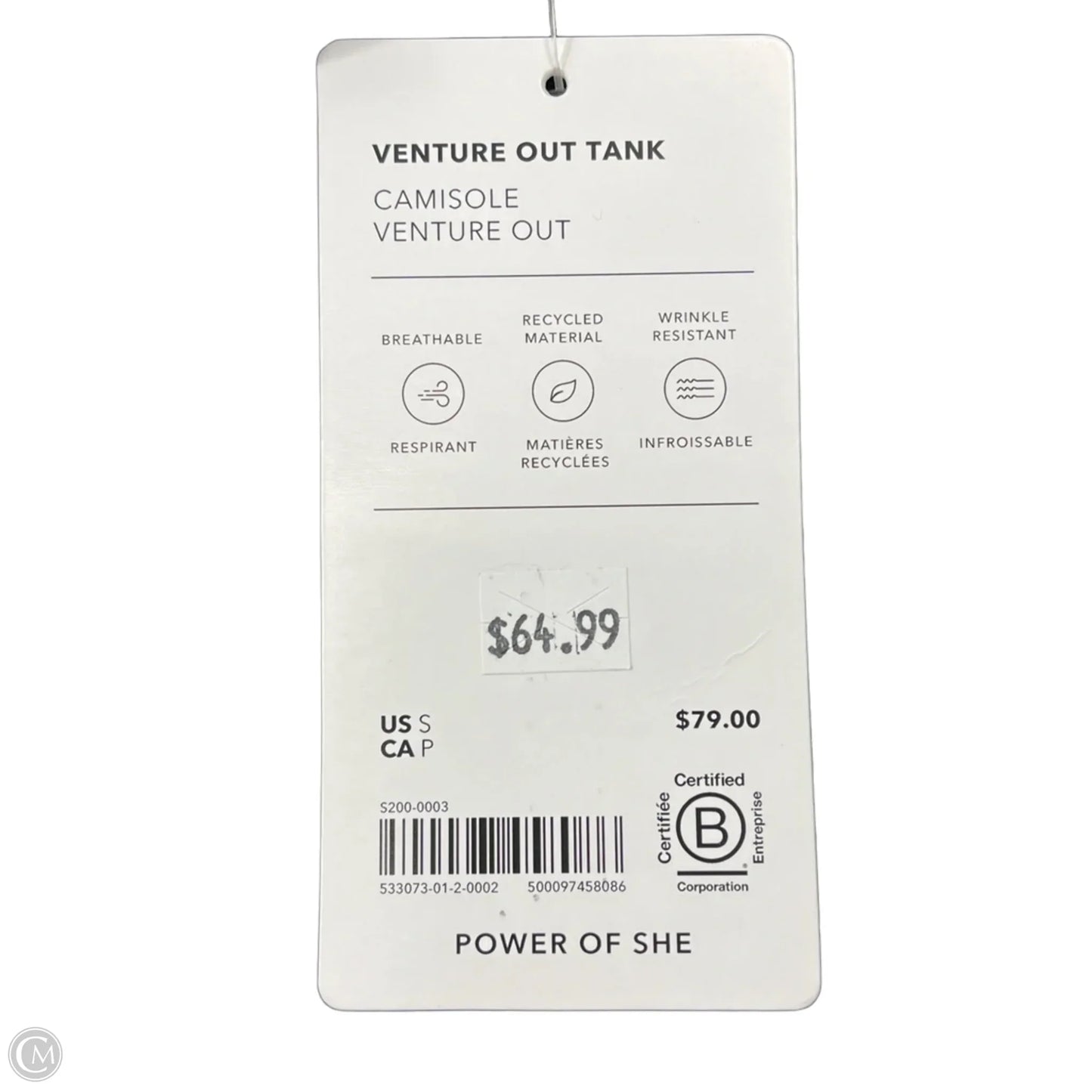 Athletic Tank Top By Athleta In Black, Size: S