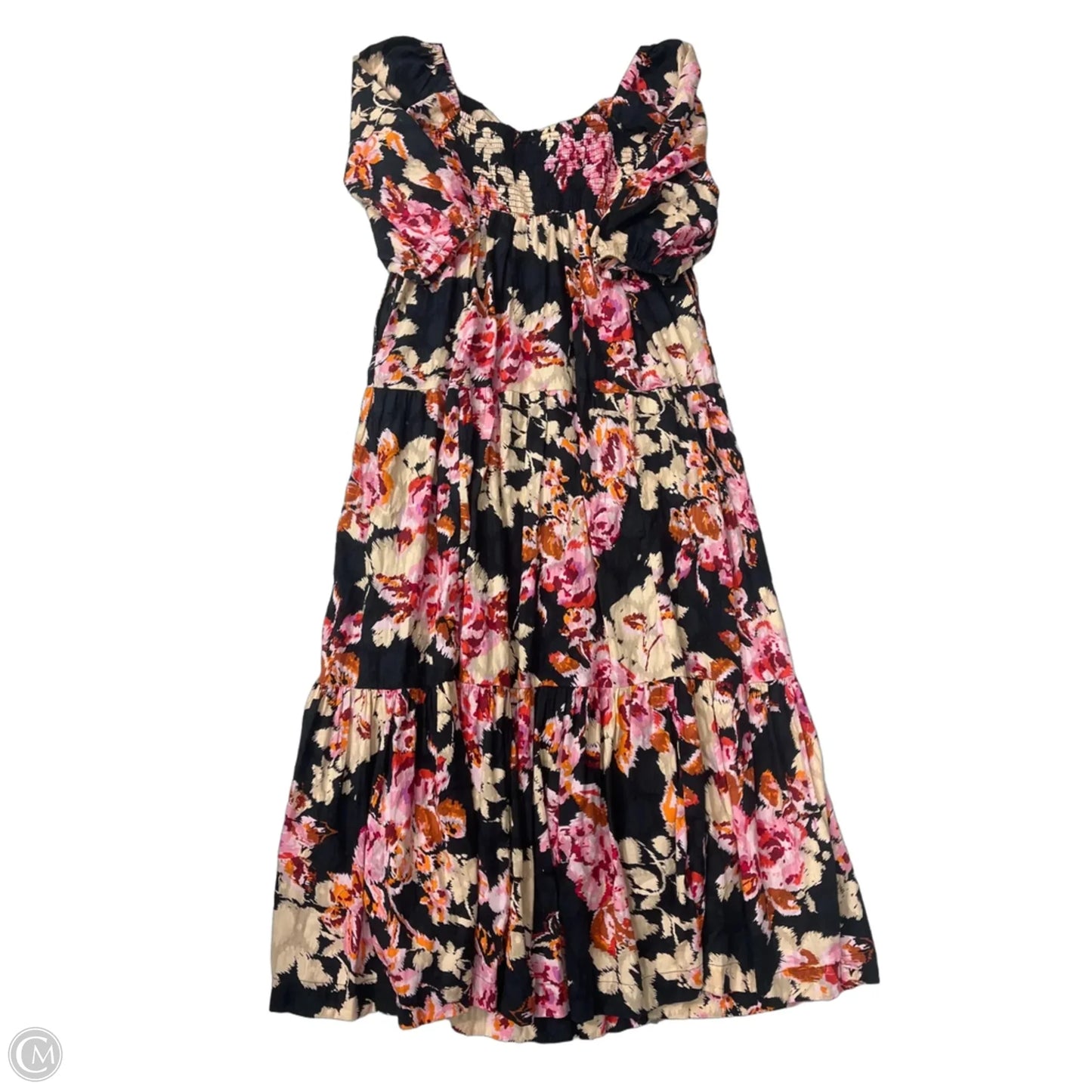 Dress Casual Maxi By Anthropologie In Black & Pink, Size: M