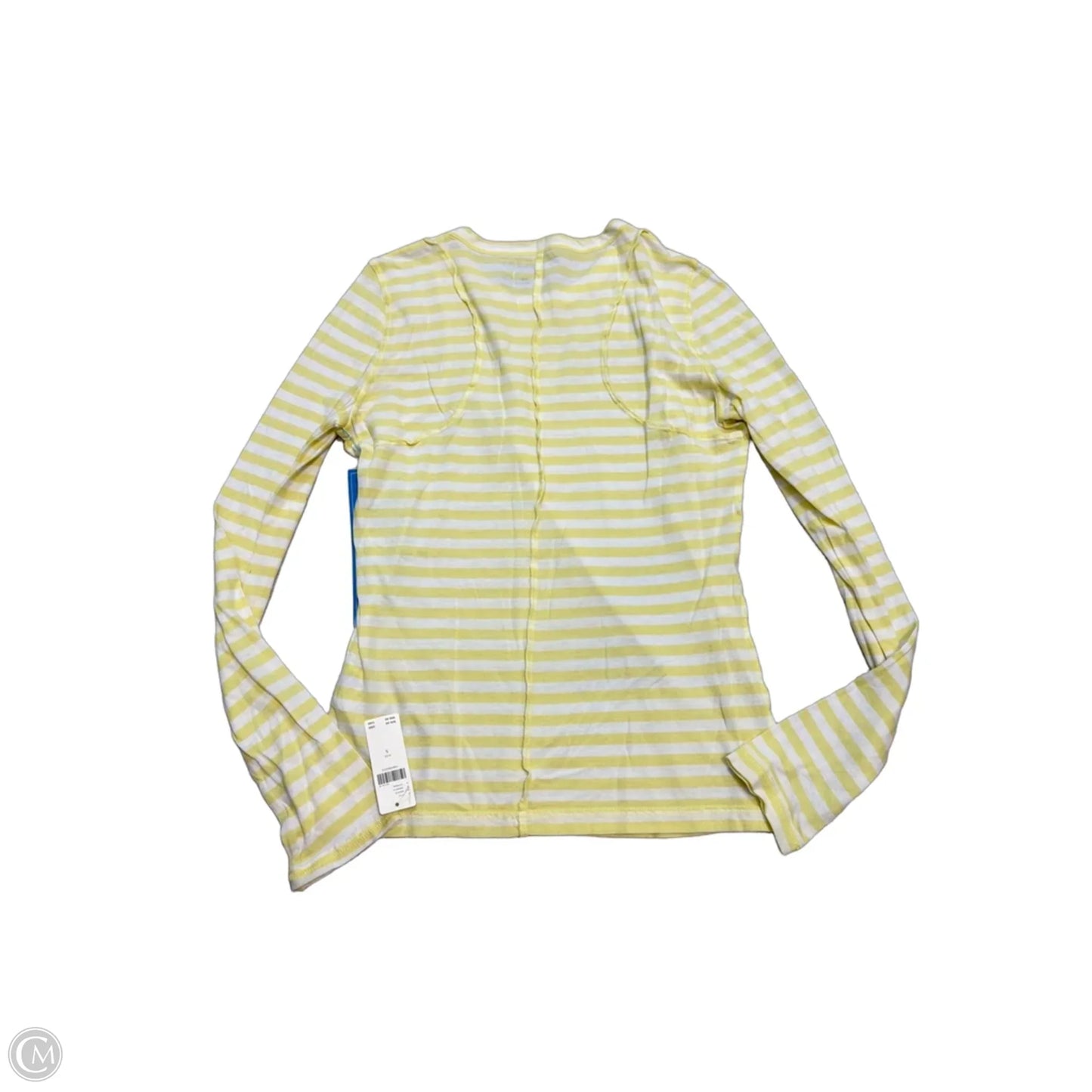New! Top Long Sleeve By Pilcro In White & Yellow, Size: S