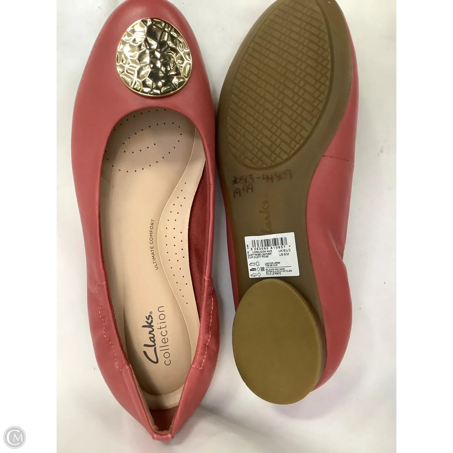 Shoes Flats By Clarks In Pink, Size: 9