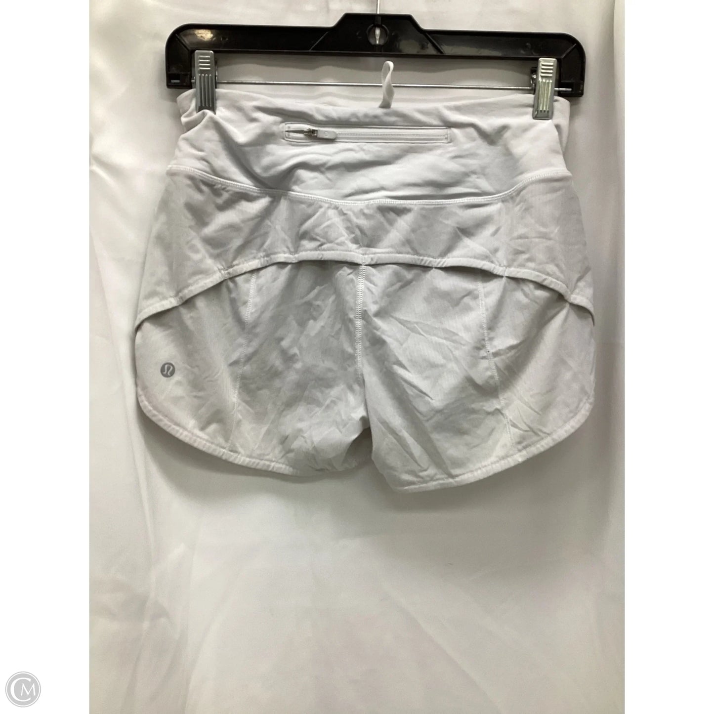 Athletic Shorts By Lululemon In White, Size: 4