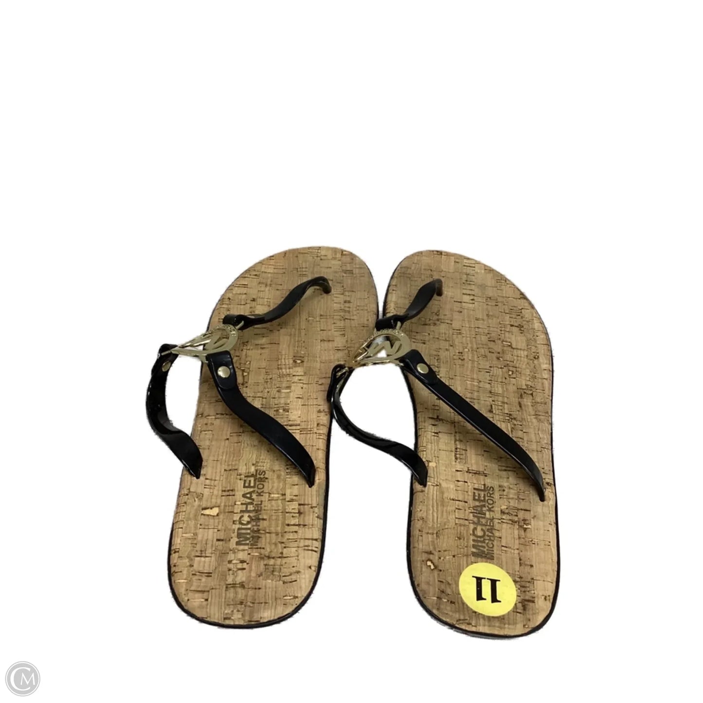 Sandals Flip Flops By Michael By Michael Kors In Black, Size: 11