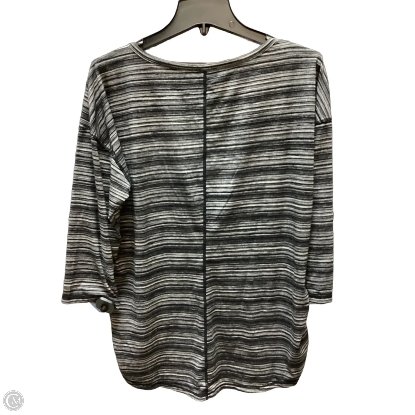 Top Long Sleeve By Talbots In Black & White, Size: L