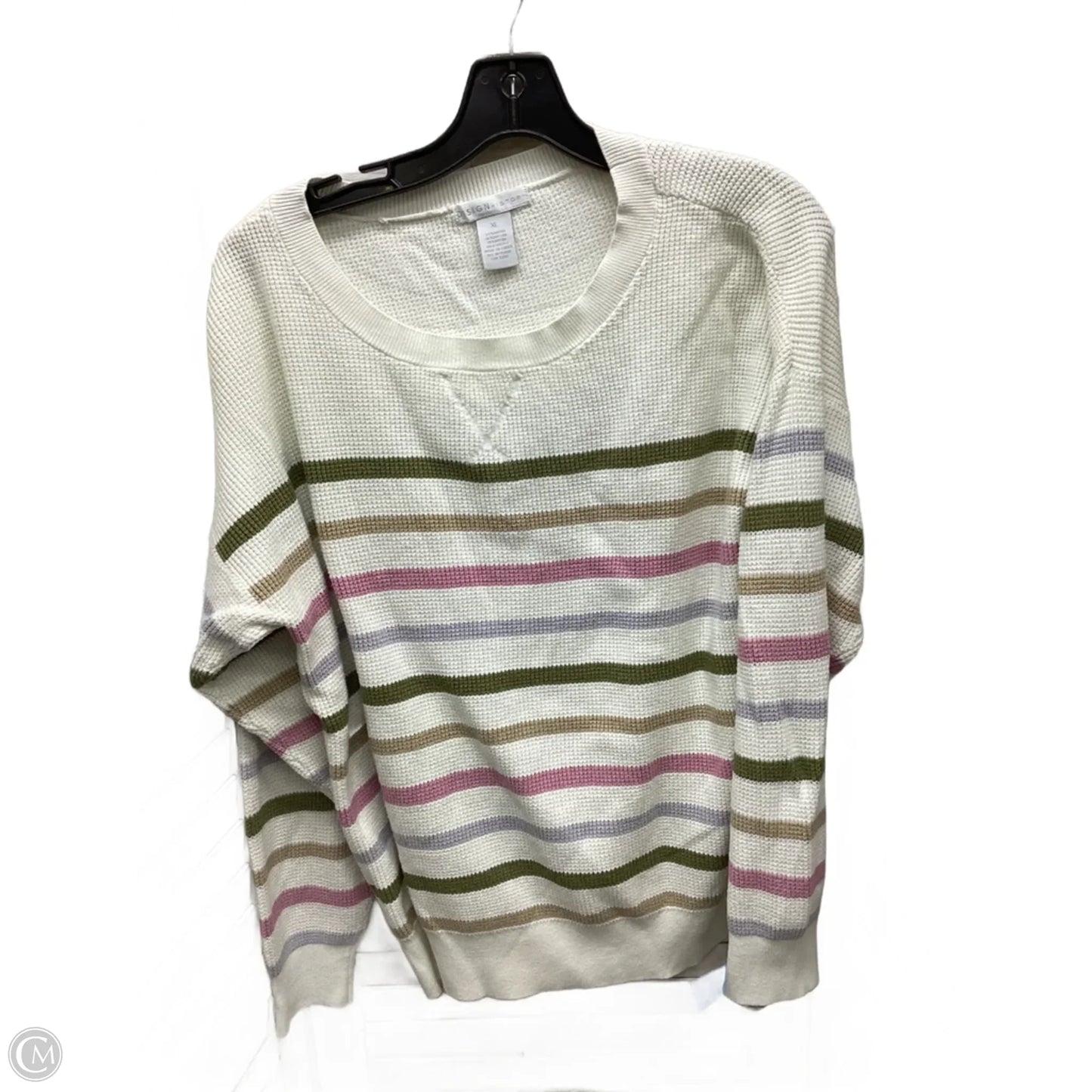 Top Long Sleeve By Design History In Striped Pattern, Size: Xl