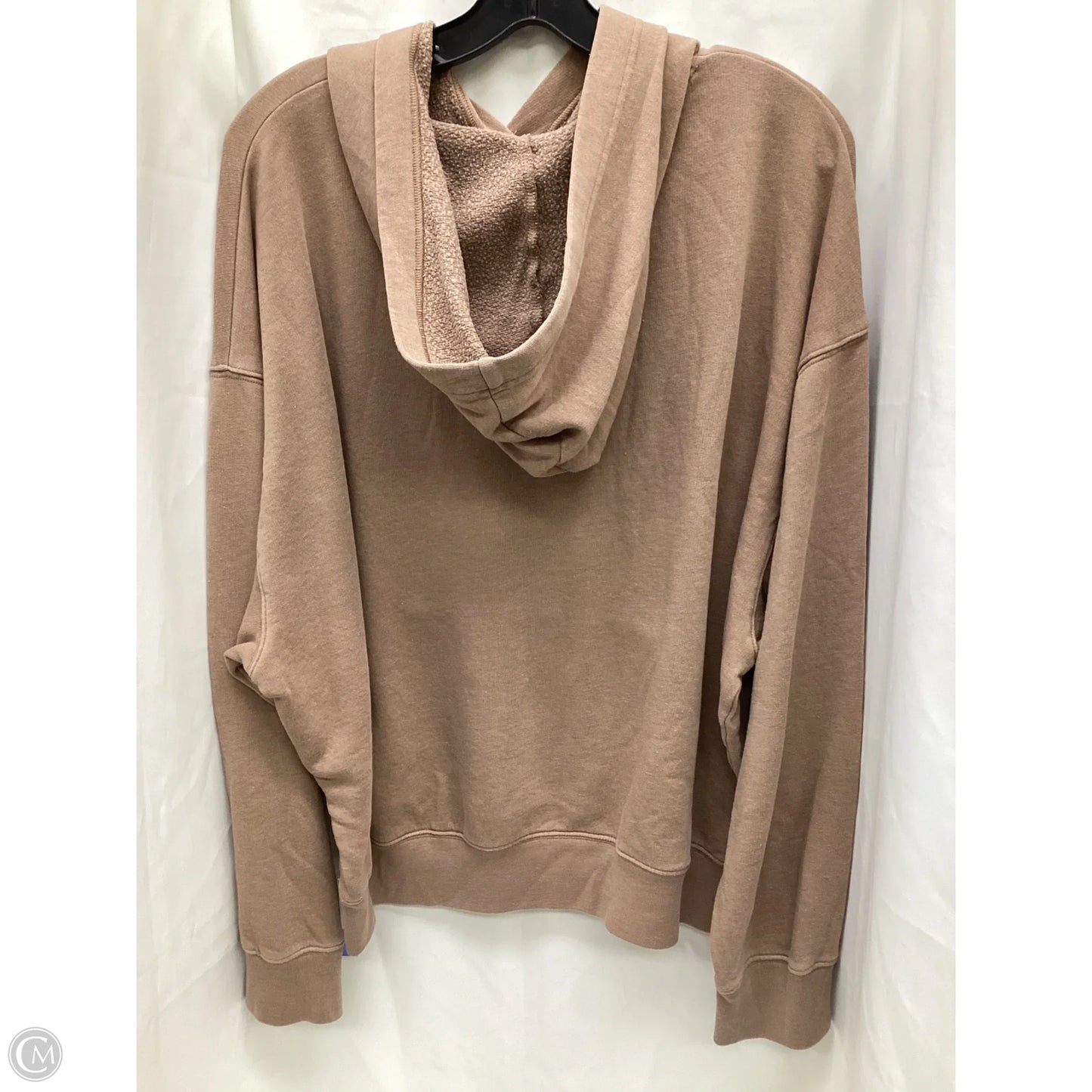 Sweatshirt Hoodie By Pink In Brown, Size: L