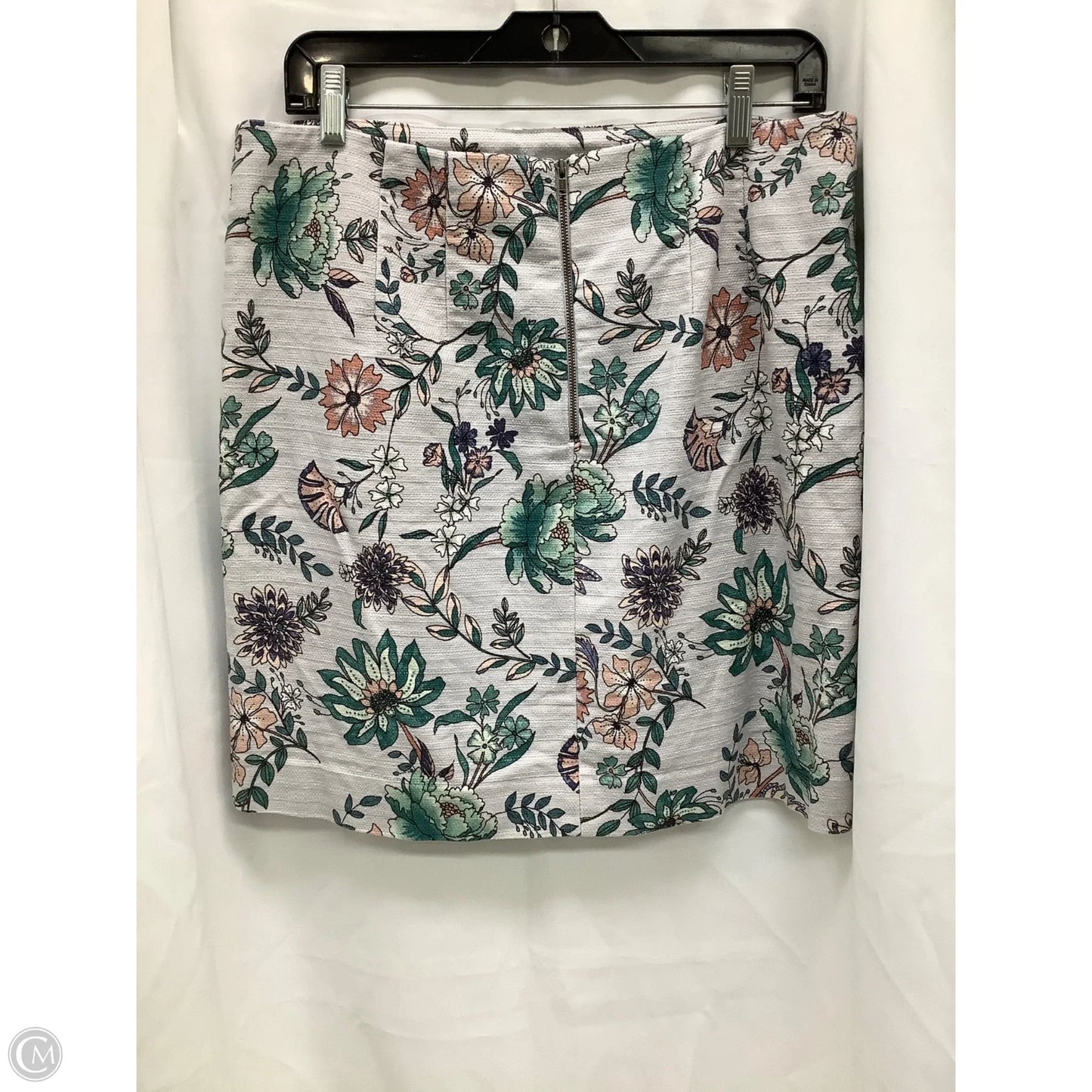 Skirt Midi By Loft In Floral Print, Size: 10