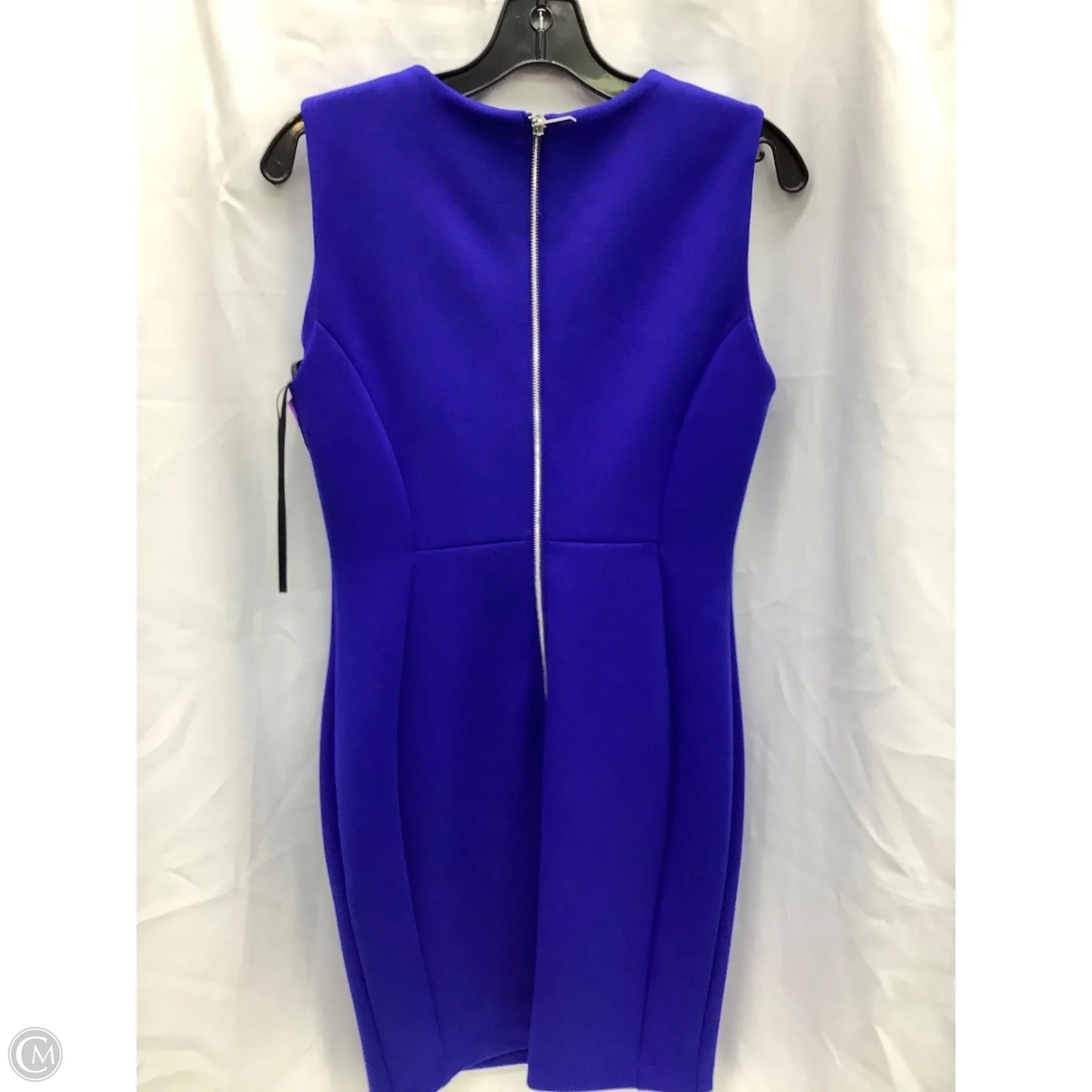 Dress Casual Midi By Calvin Klein In Blue, Size: 8