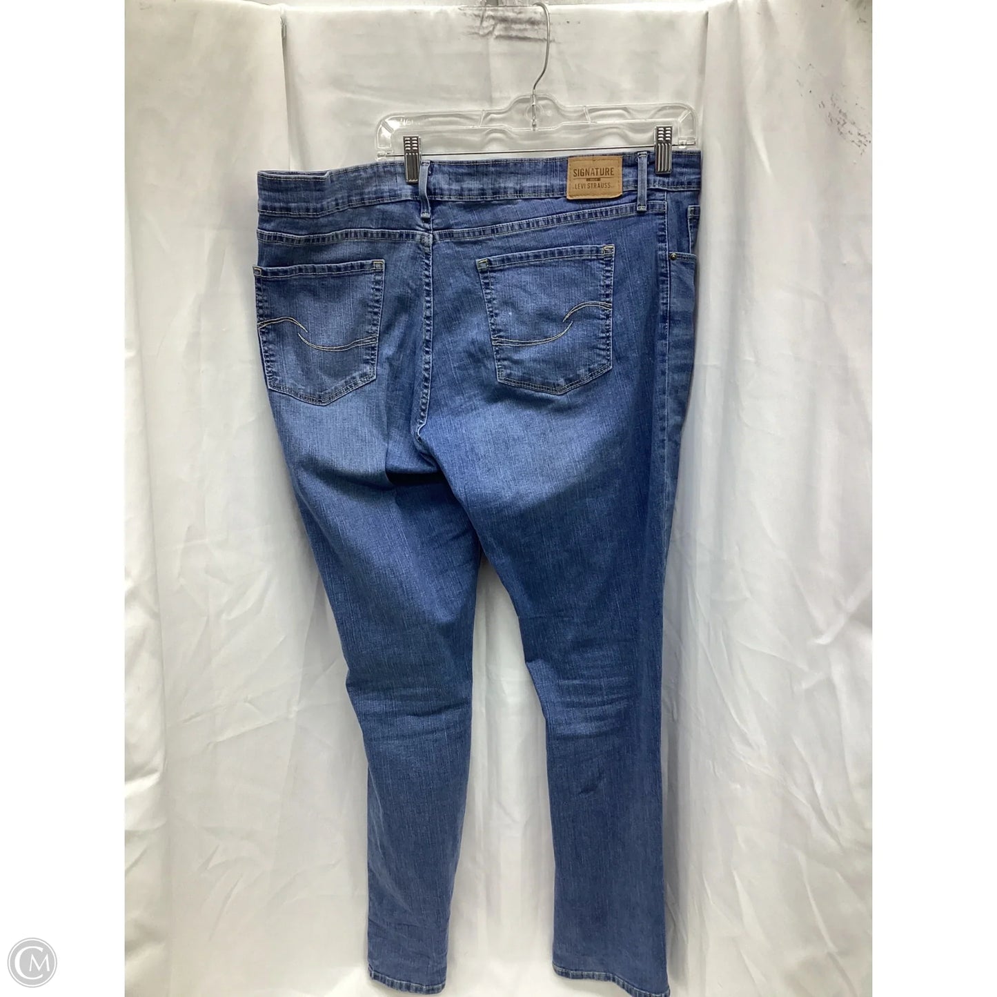 Jeans Straight By Levis In Blue Denim, Size: 18