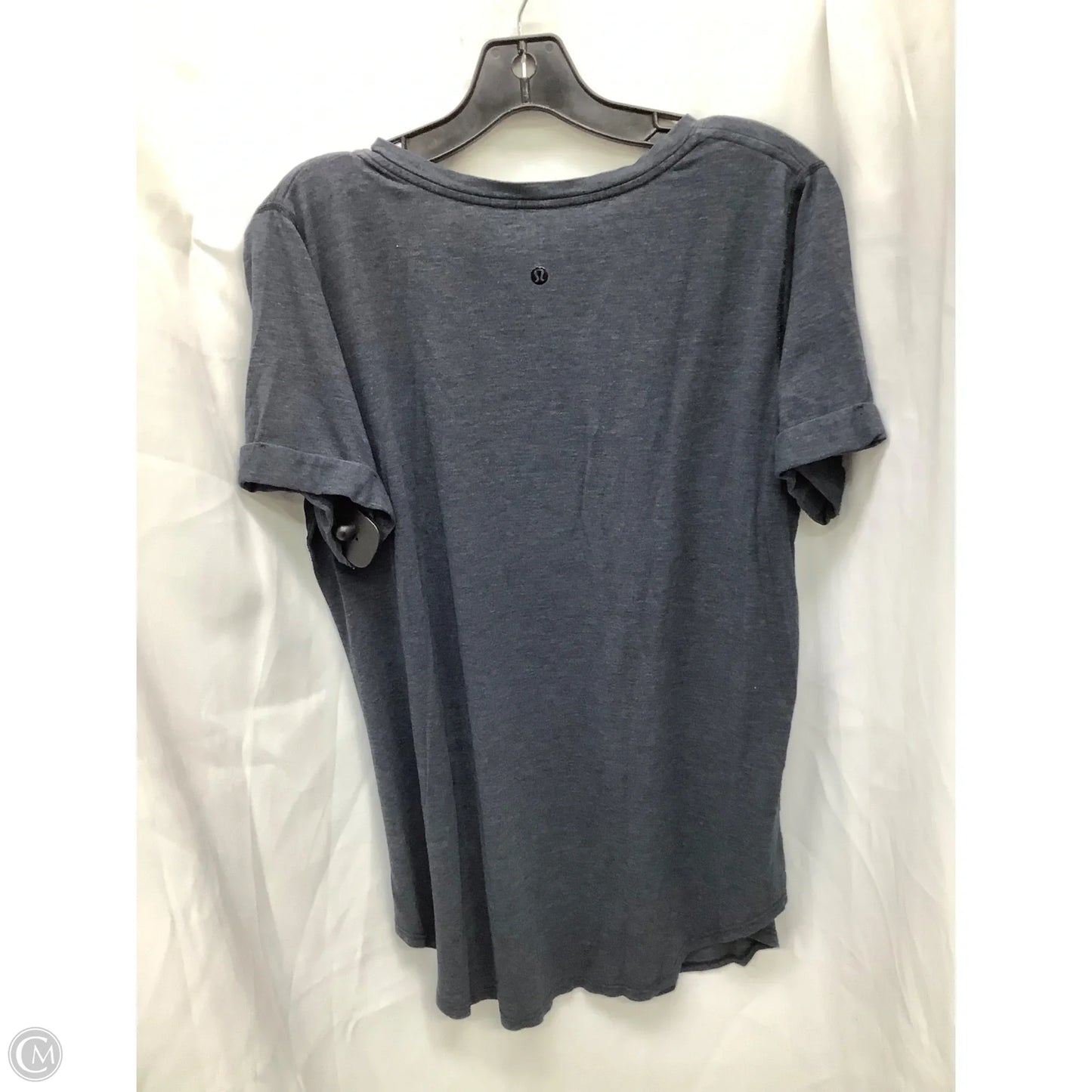 Top Short Sleeve By Lululemon In Grey, Size: 12