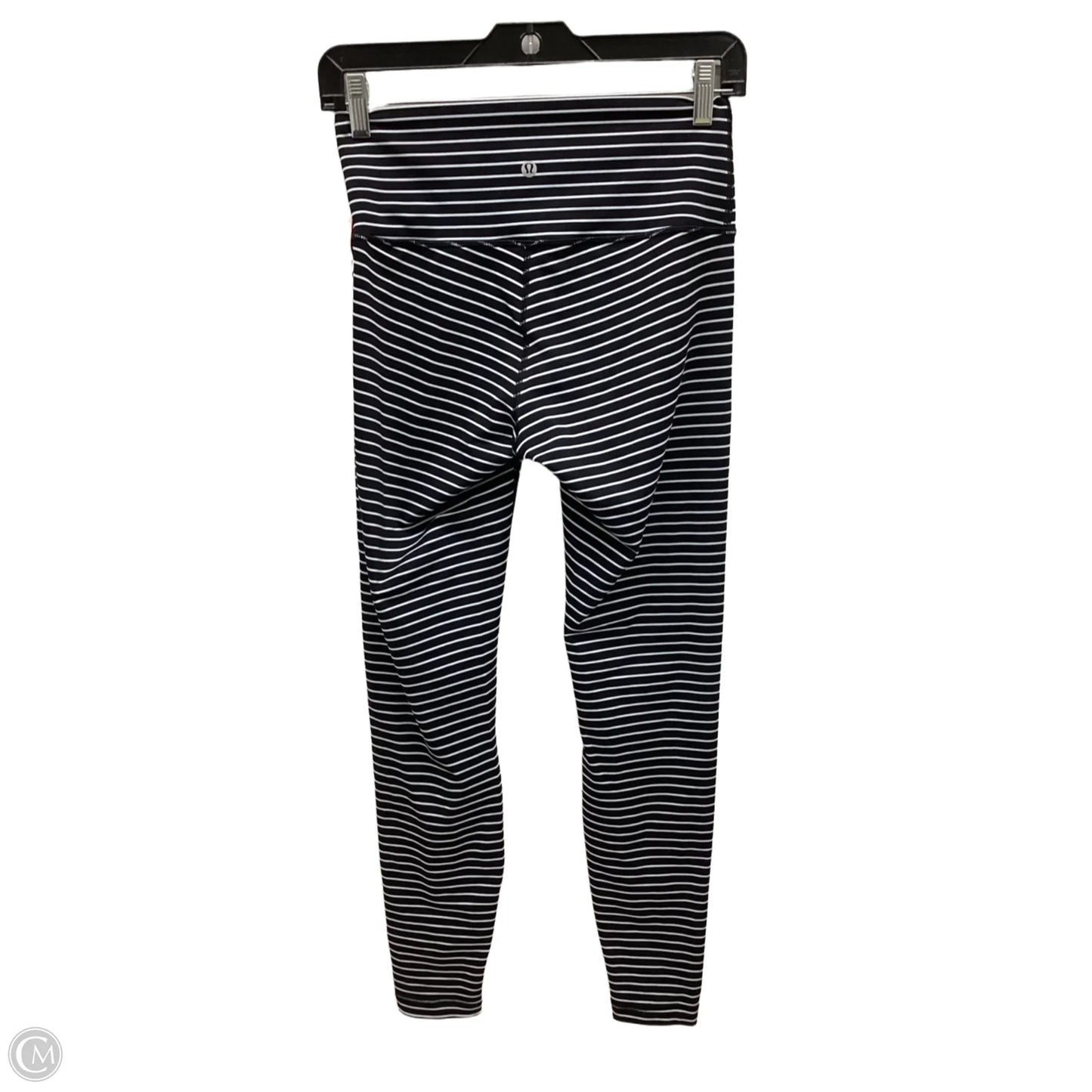 Athletic Leggings By Lululemon In Striped Pattern, Size: 8